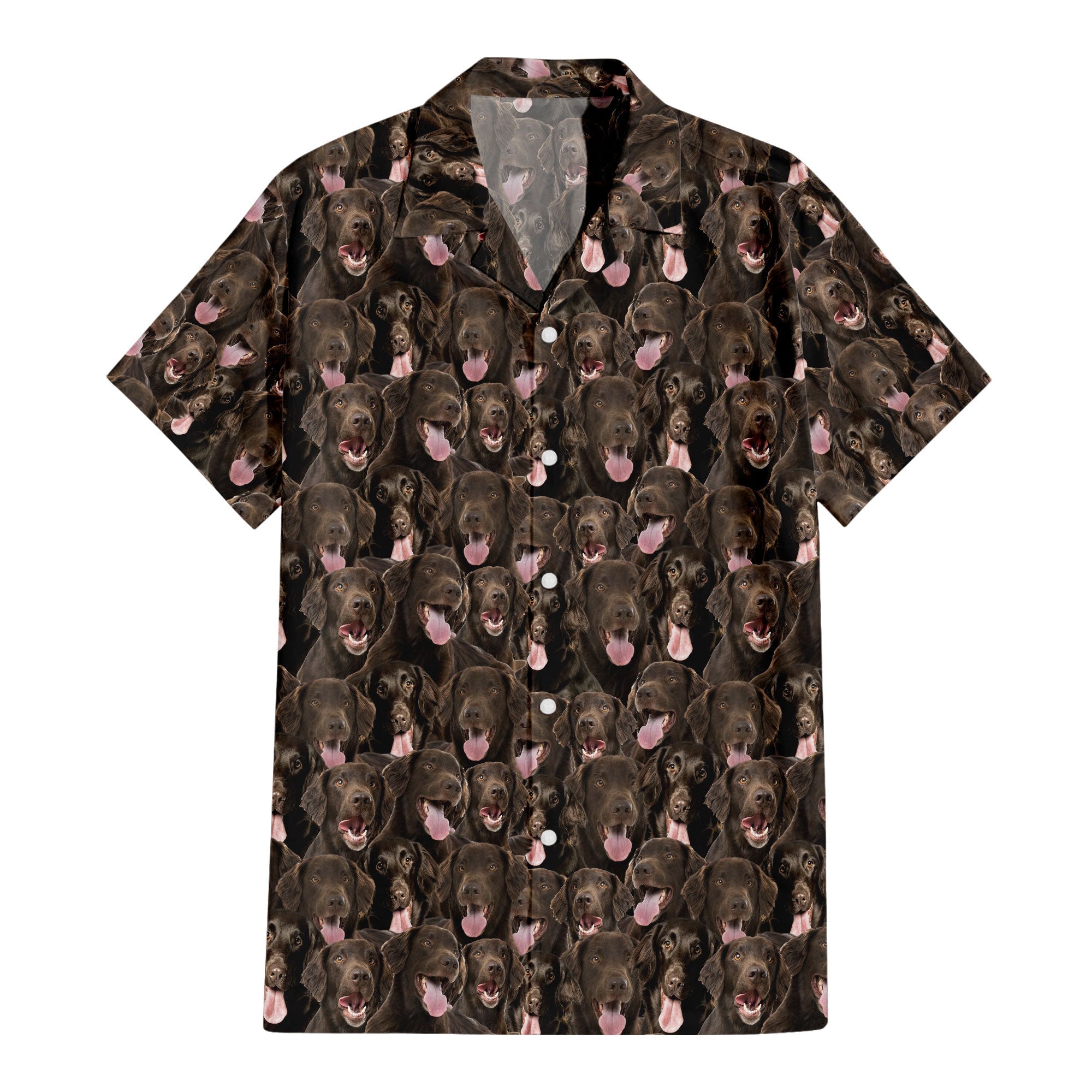 Flat Coated Retriever Full Face Hawaiian Shirt & Short