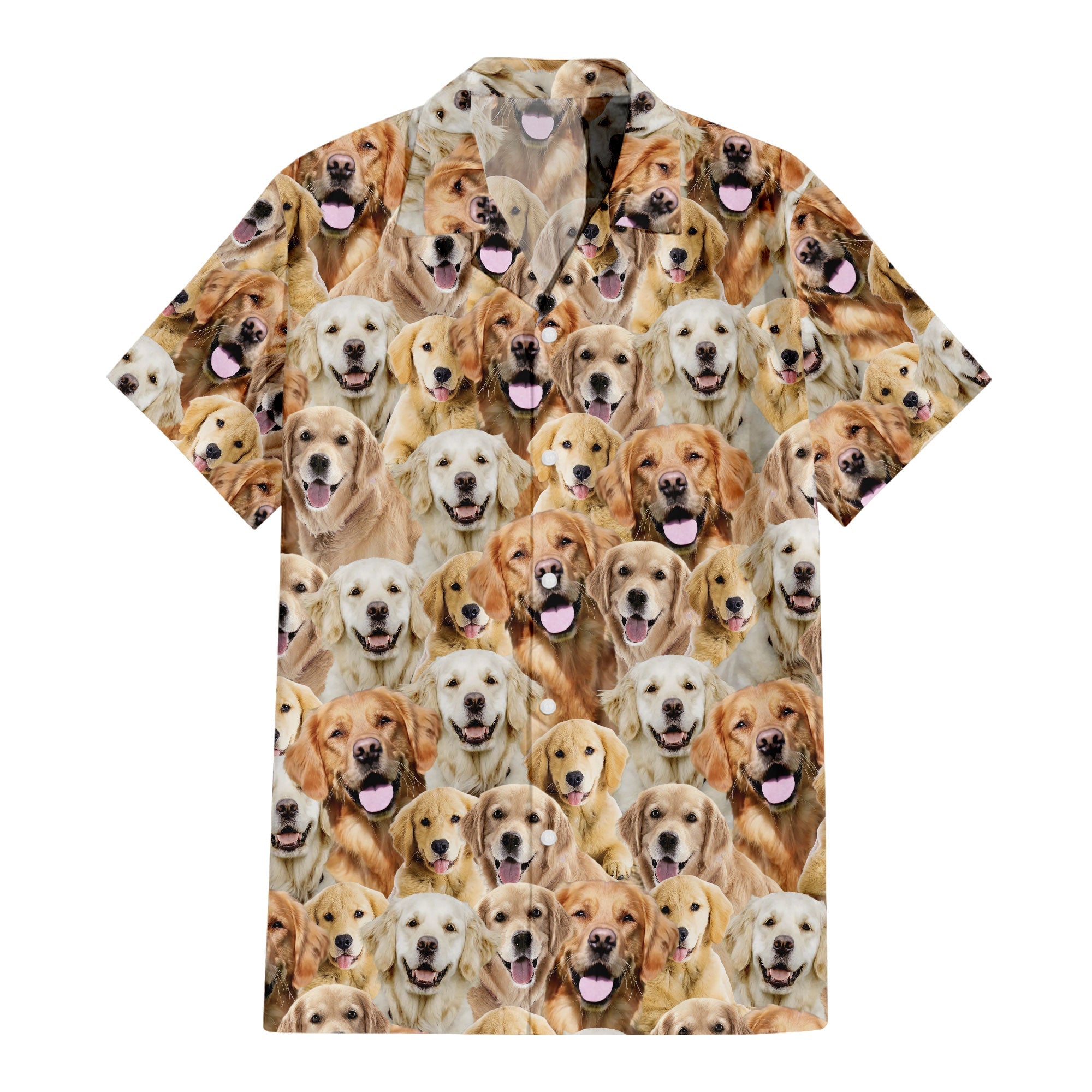 Golden Retriever Full Face Hawaiian Shirt & Short
