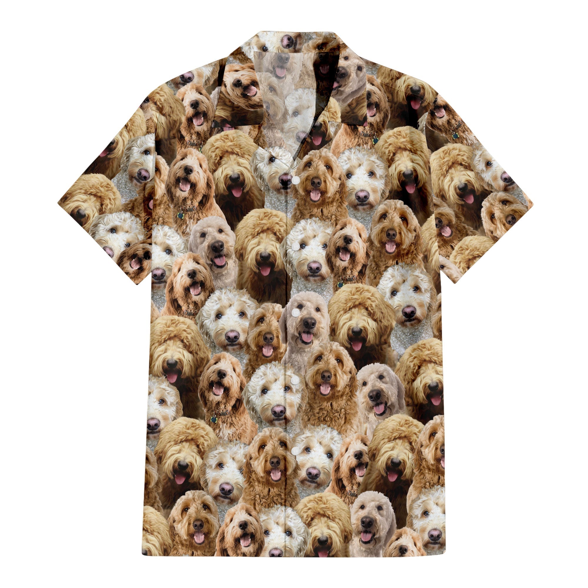 Goldendoodle Full Face Hawaiian Shirt & Short