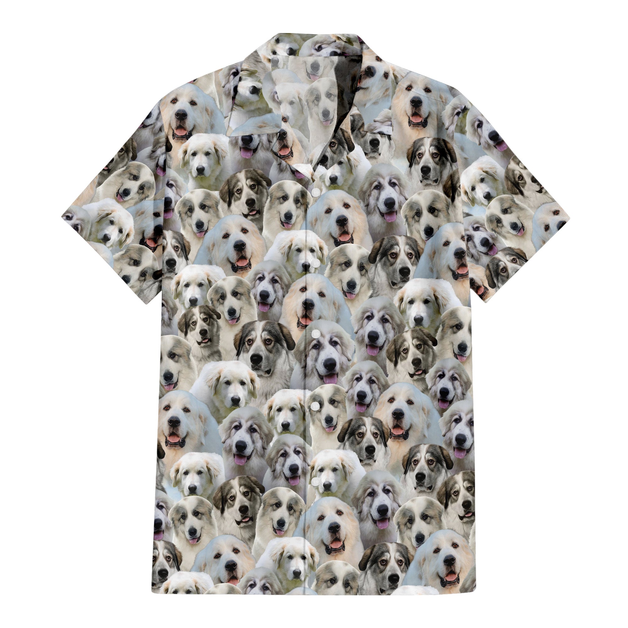 Great Pyrenees Full Full Face Hawaiian Shirt & Short