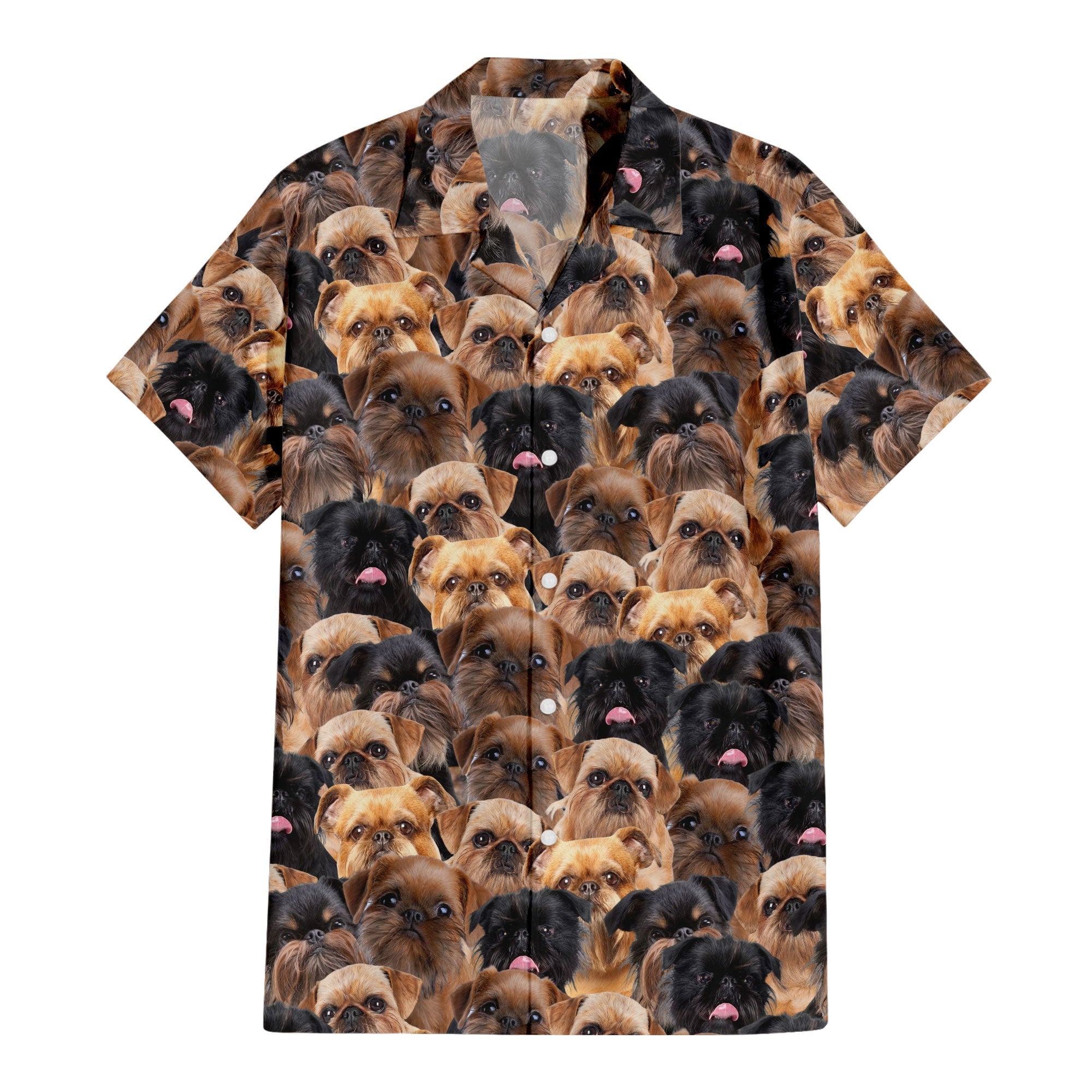 Griffon Bruxellois Full Full Face Hawaiian Shirt & Short