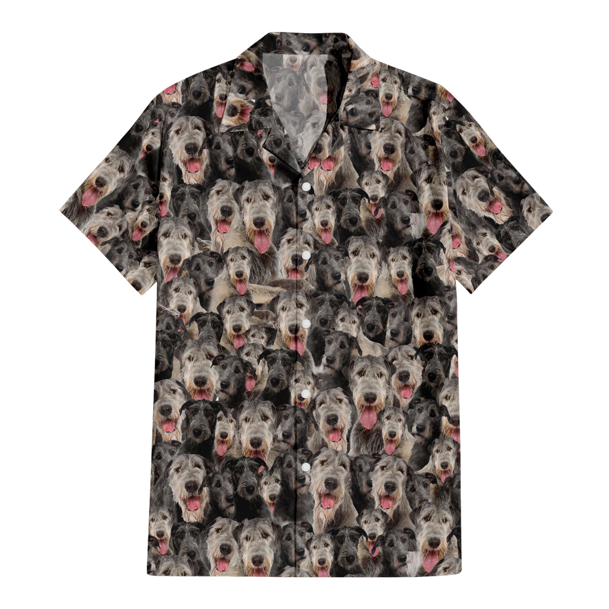 Irish Wolfhound Full Face Hawaiian Shirt & Short