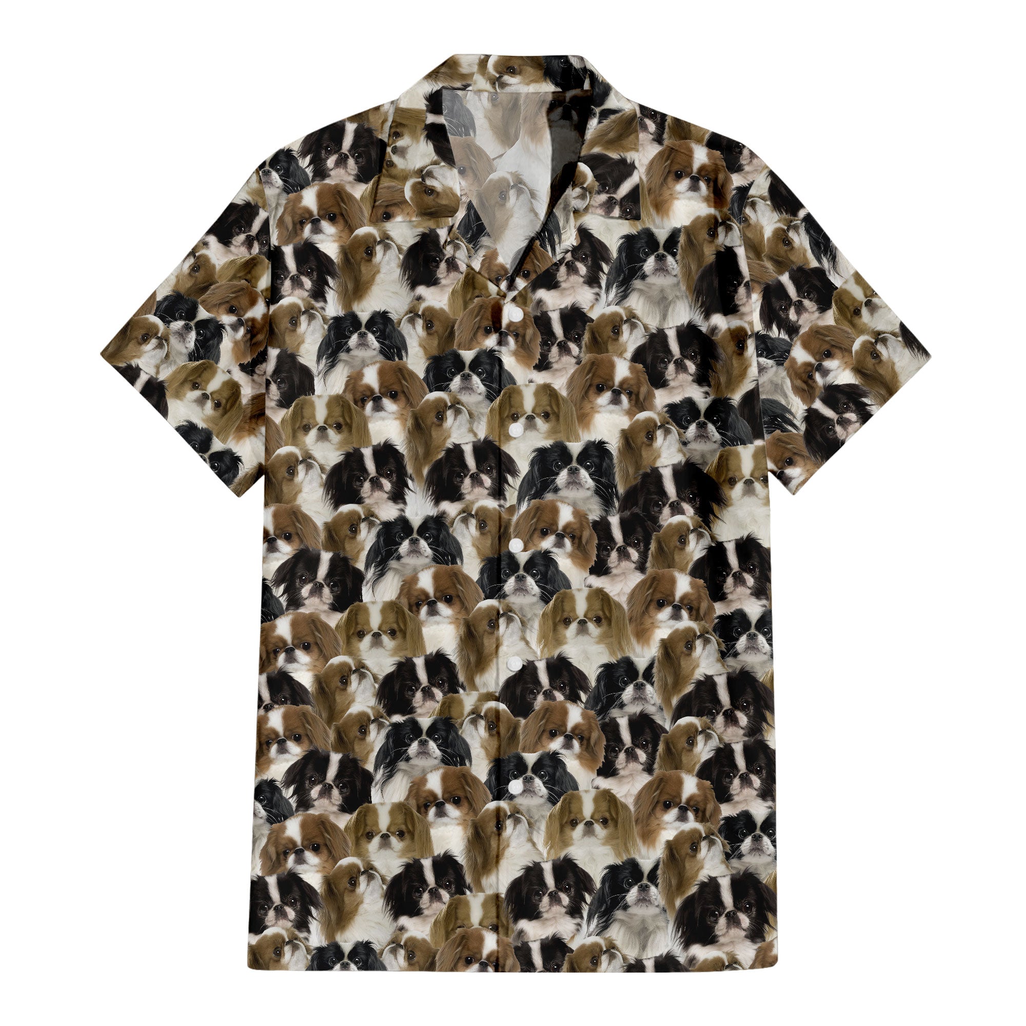 Japanese Chin Full Face Hawaiian Shirt & Short