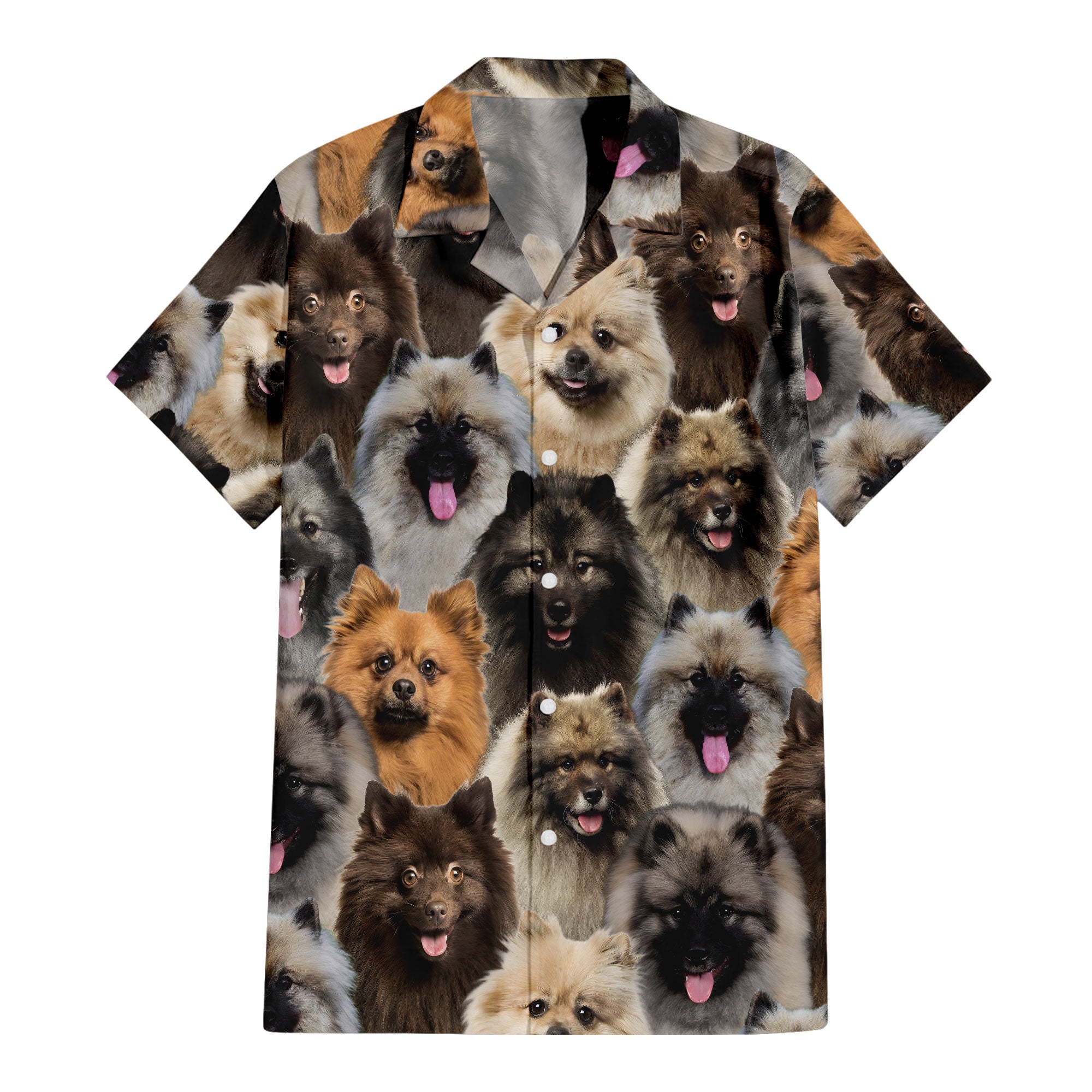 Keeshond 2 Full Face Hawaiian Shirt & Short