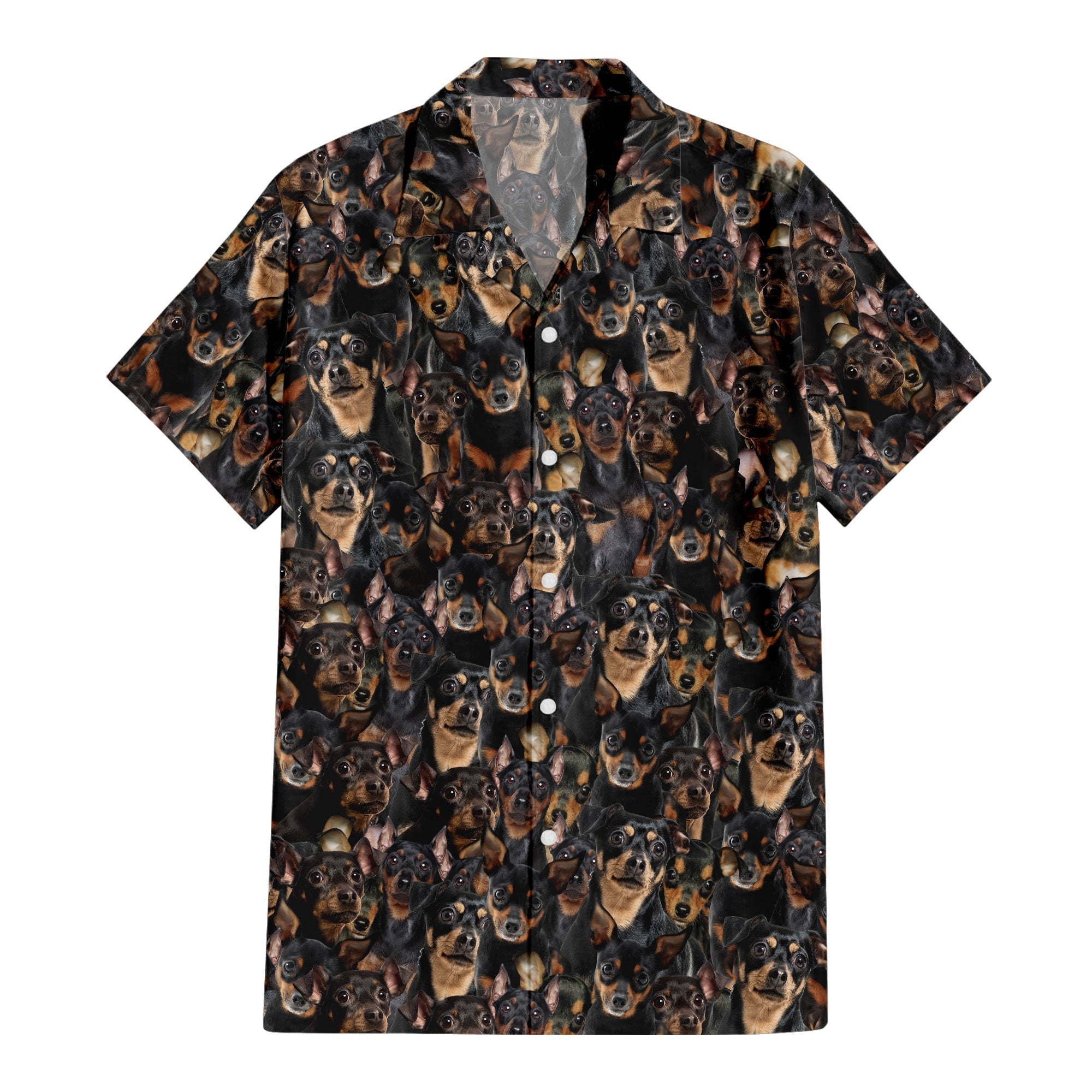 Miniature Pinscher Full Face Hawaiian Shirt & Short