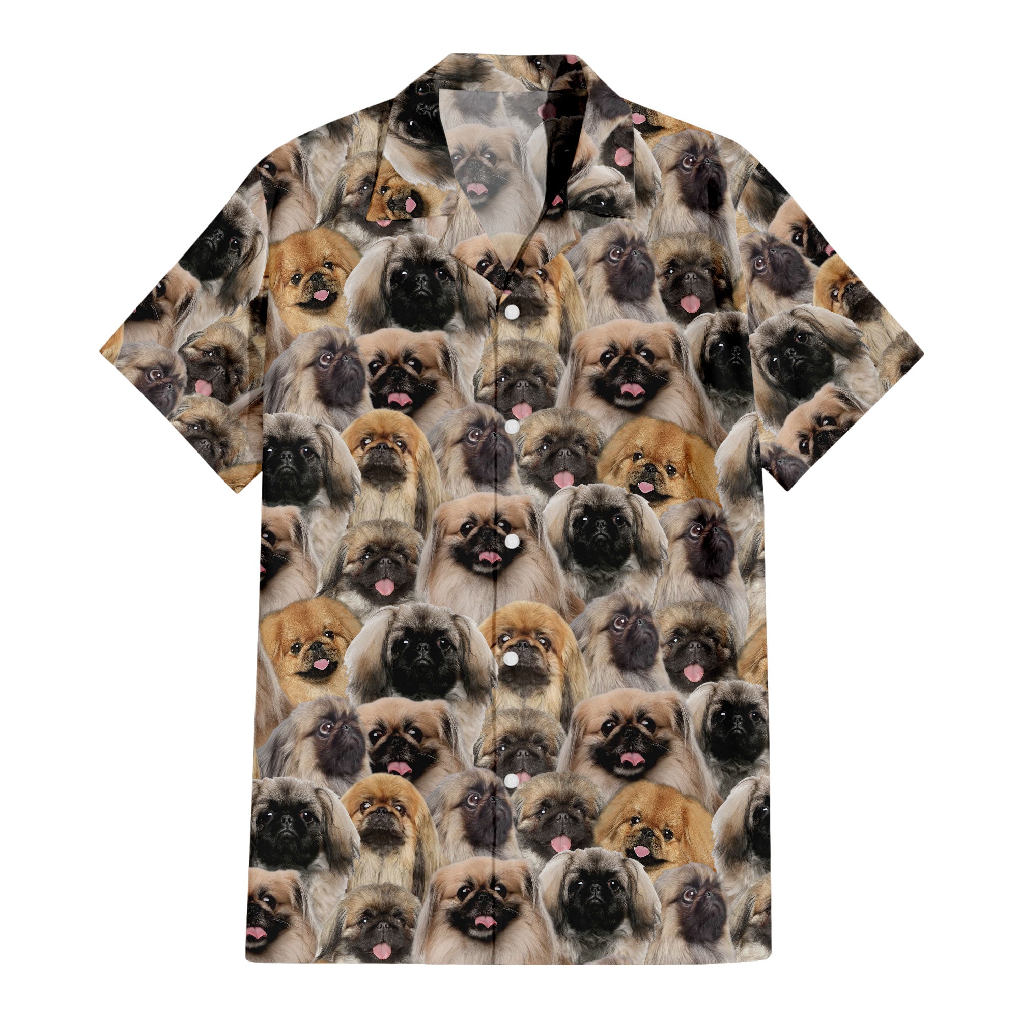 Pekingese Full Face Hawaiian Shirt & Short