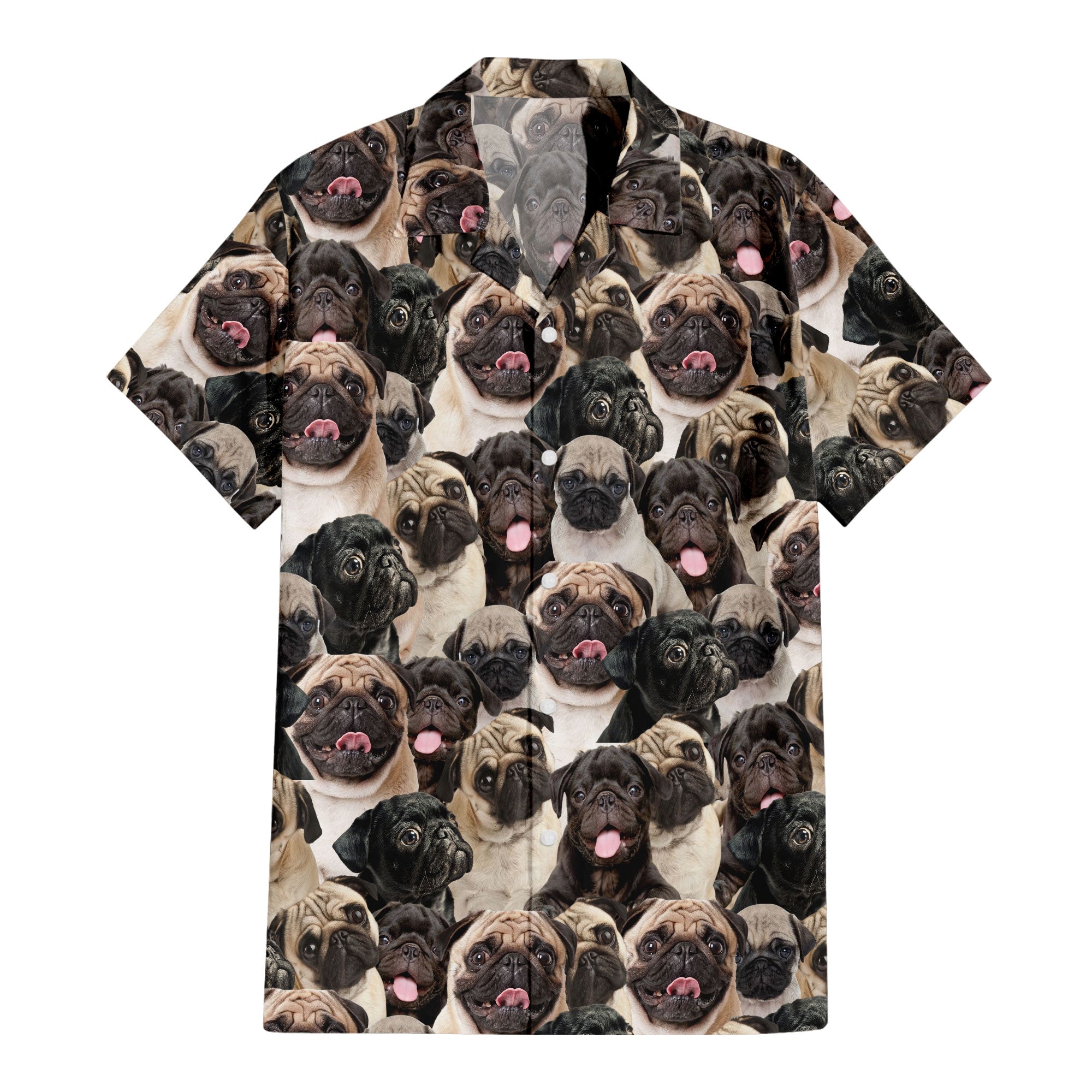 Pug Full Face Hawaiian Shirt & Short