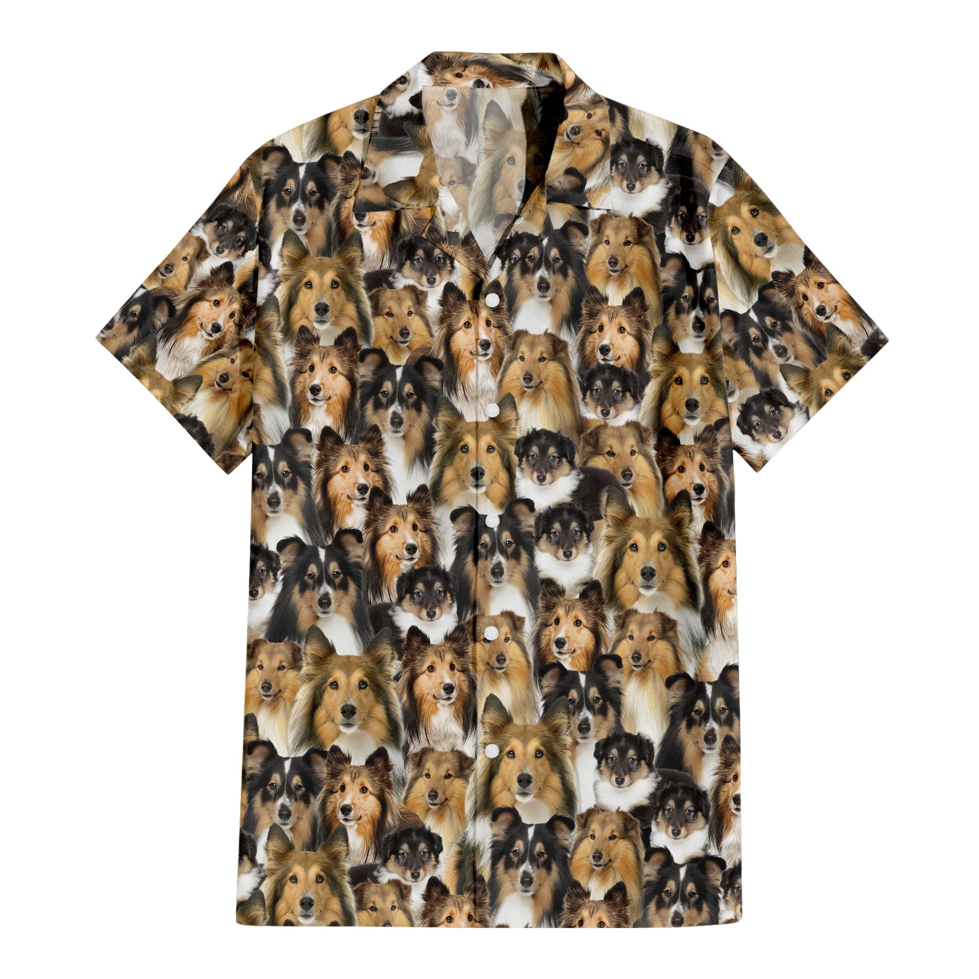 Shetland Sheepdog Full Face Hawaiian Shirt & Short