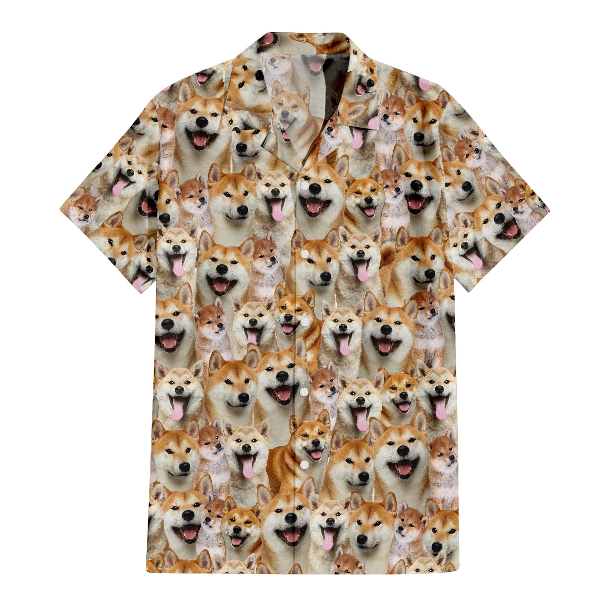 Shiba Inu Full Face Hawaiian Shirt & Short
