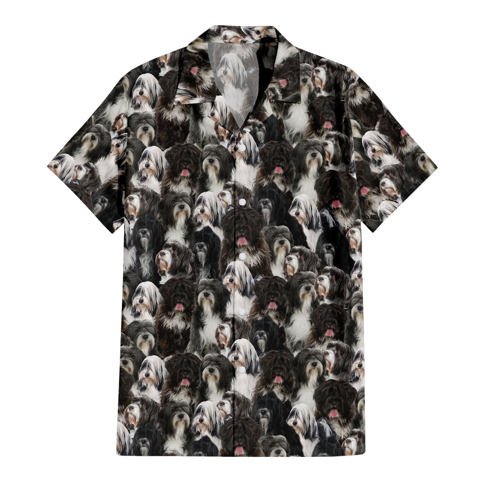 Tibetan Terrier Full Face Hawaiian Shirt & Short