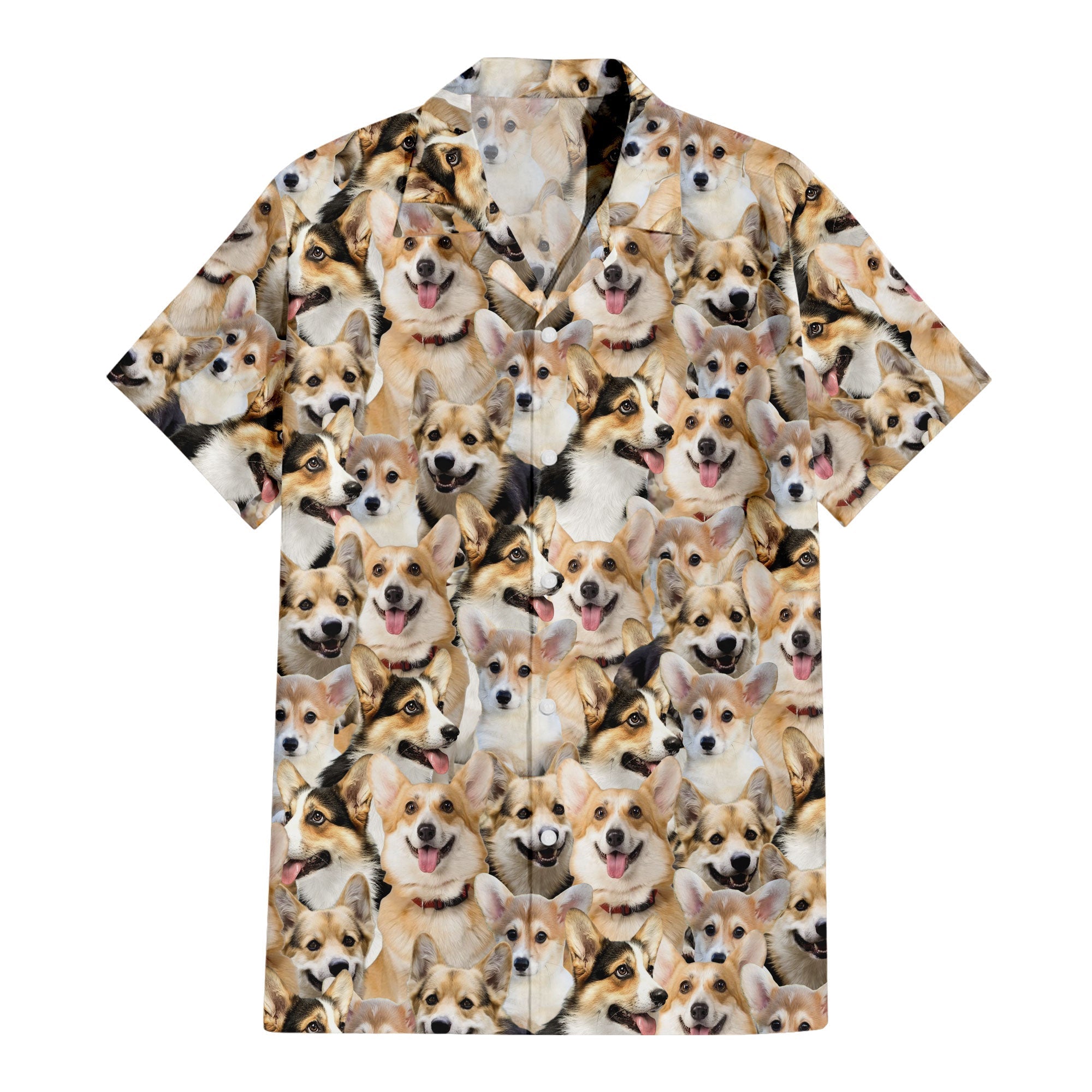 Welsh Corgi Full Face Hawaiian Shirt & Short