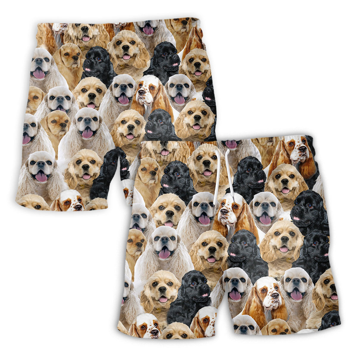 American Cocker Spaniel Full Face Hawaiian Shirt & Short