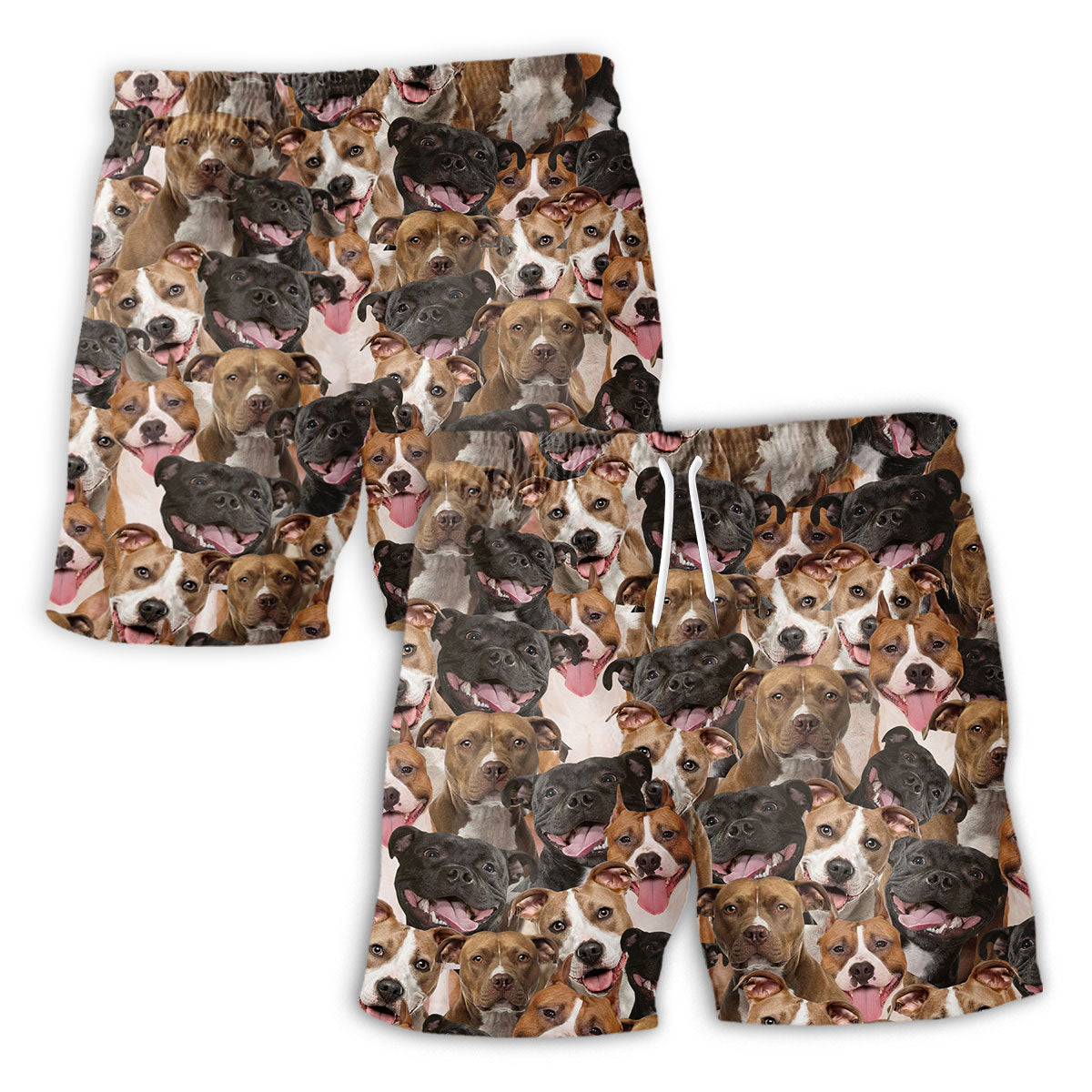 American Staffordshire Terrier Full Face Hawaiian Shirt & Short