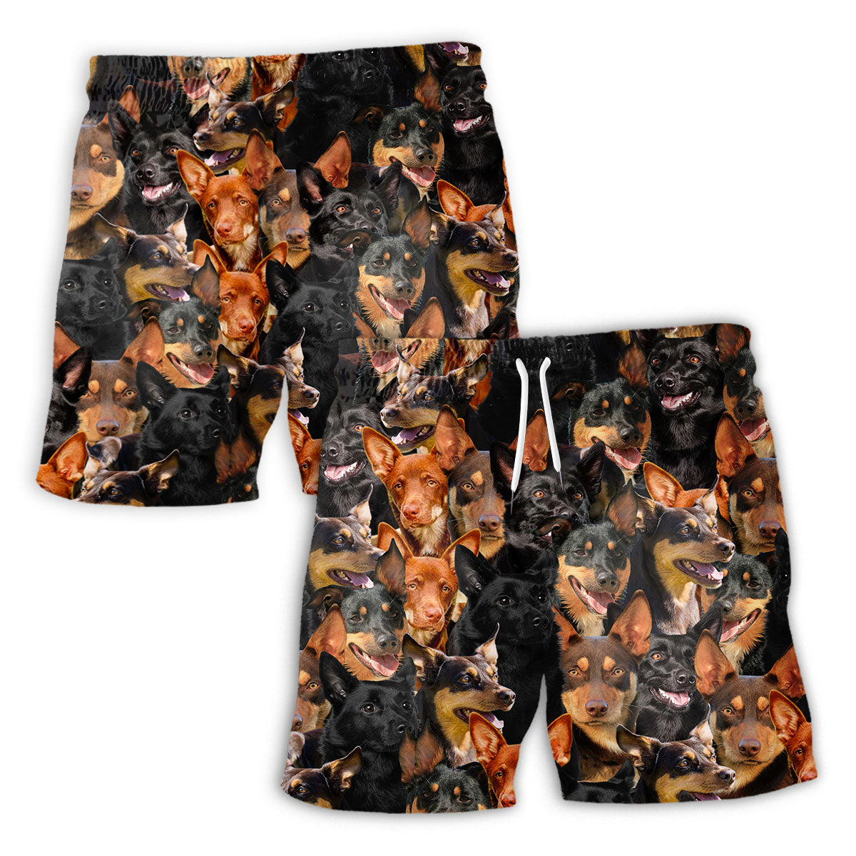 Australian Kelpie Full Face Hawaiian Shirt & Short