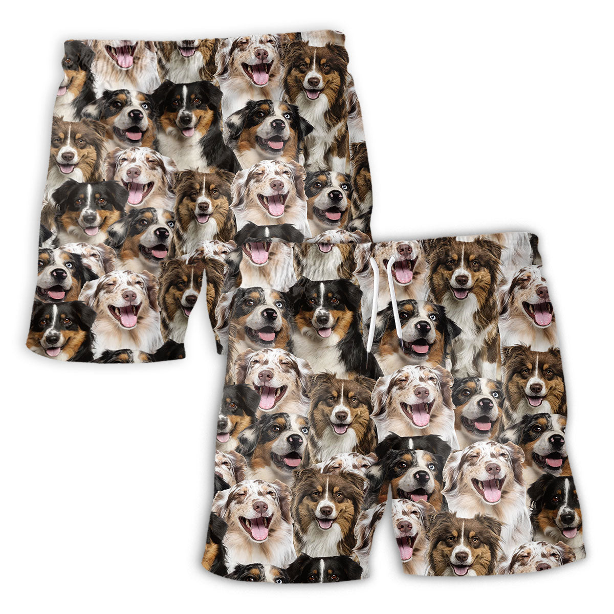 Australian Shepherd-2 Full Face Hawaiian Shirt & Short