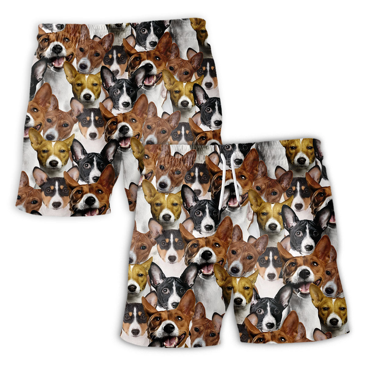 Basenji Full Face Hawaiian Shirt & Short