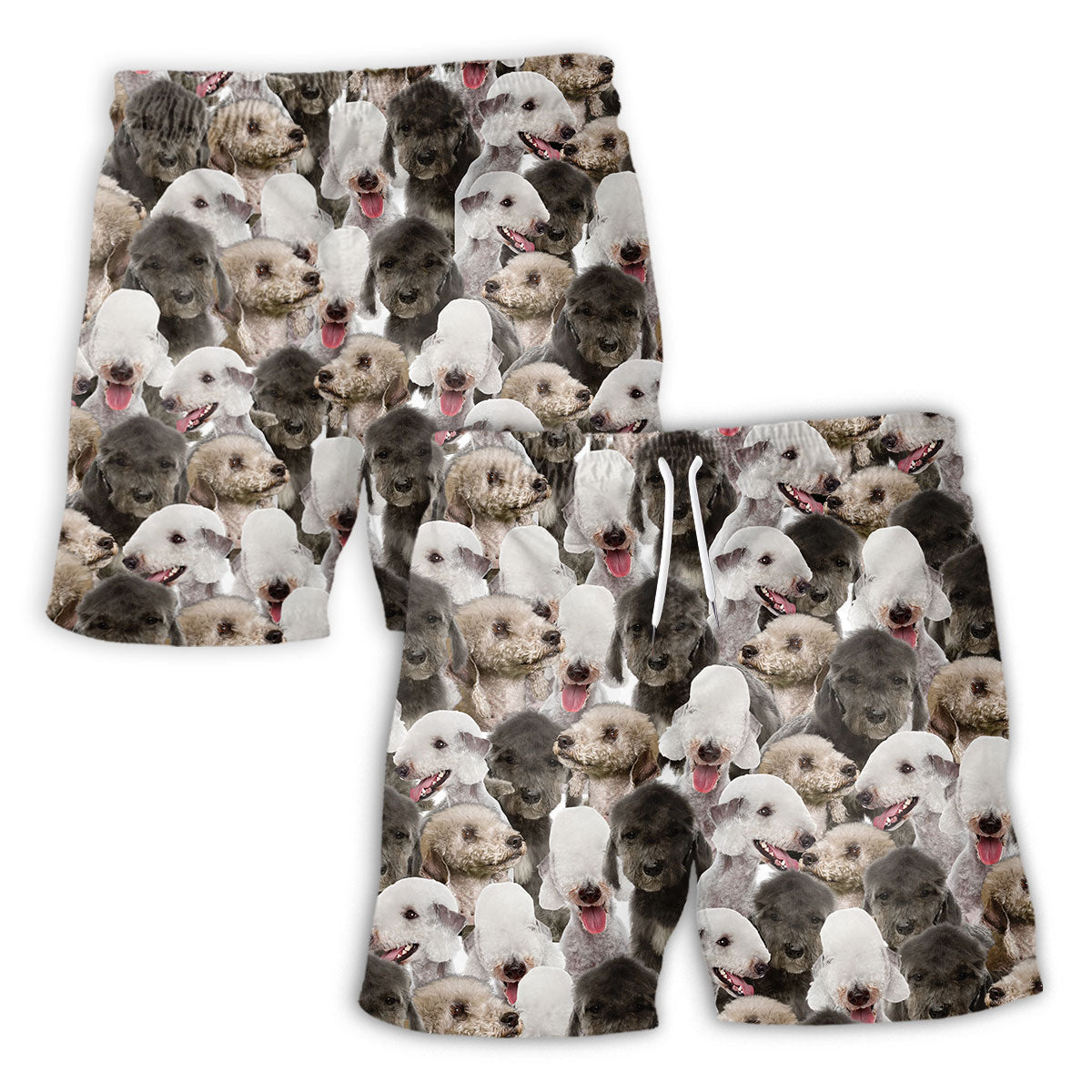 Bedlington Terrier Full Face Hawaiian Shirt & Short