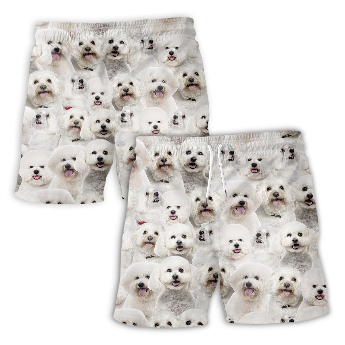 Bichon Frise Full Face Hawaiian Shirt & Short