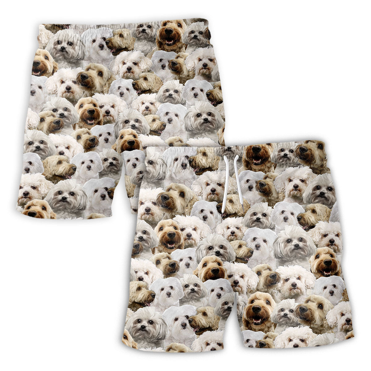 Bolognese Dog Full Face Hawaiian Shirt & Short