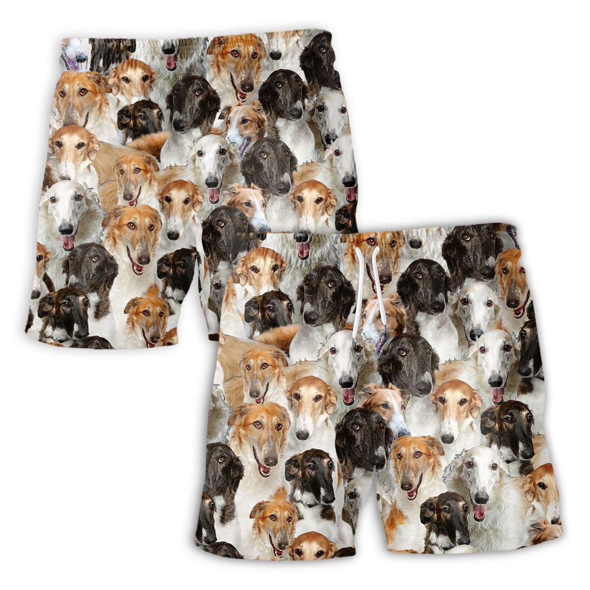 Borzoi Full Face Hawaiian Shirt & Short