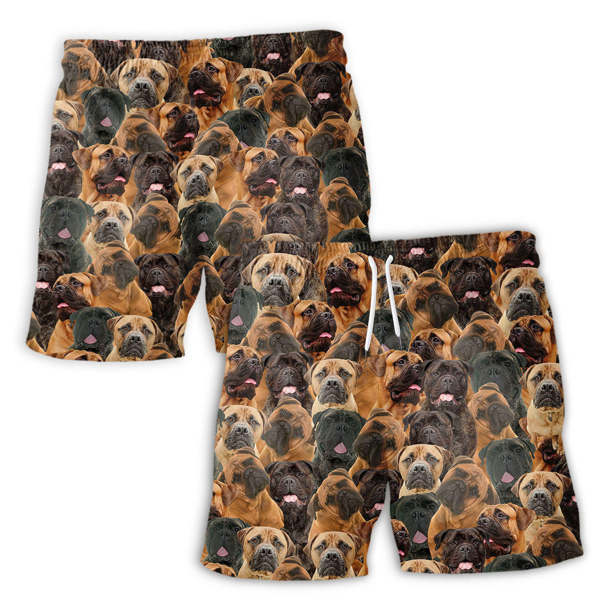 Bullmastiff Full Face Hawaiian Shirt & Short