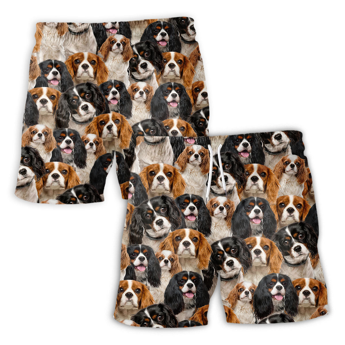 Cavalier King Charles Spaniel Full Face Hawaiian Shirt & Short