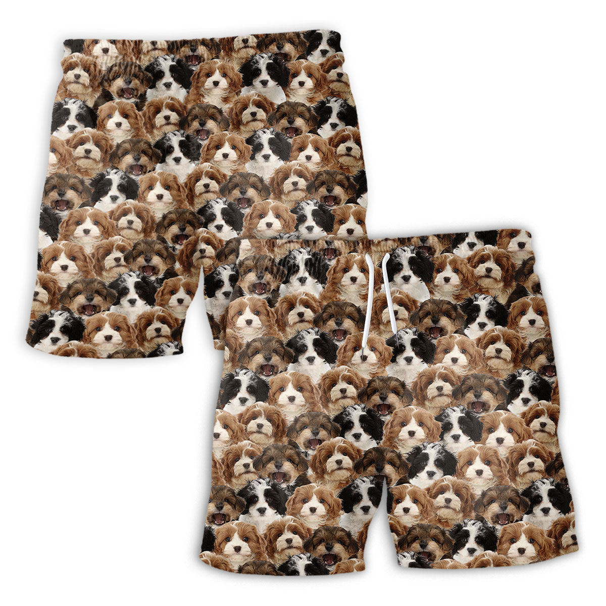 Cavapoo Full Face Hawaiian Shirt & Short