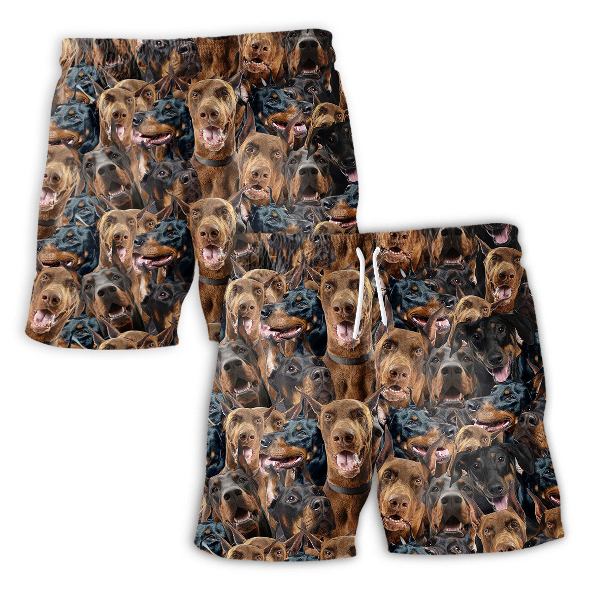 Doberman Pinscher Full Face Hawaiian Shirt & Short