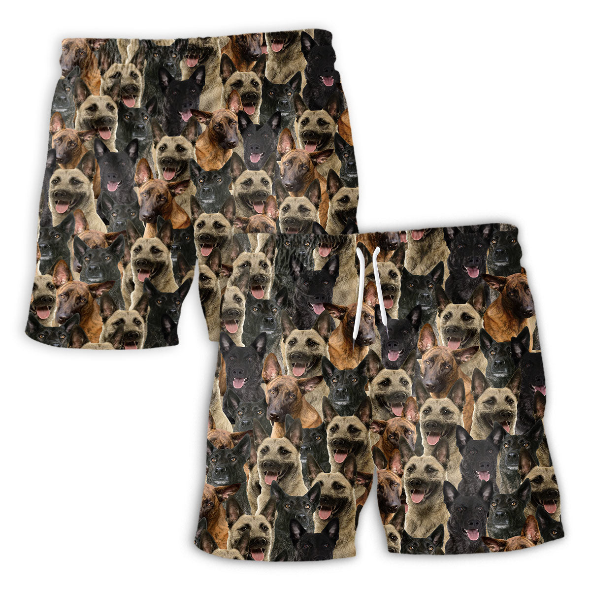 Dutch Shepherd Full Face Hawaiian Shirt & Short