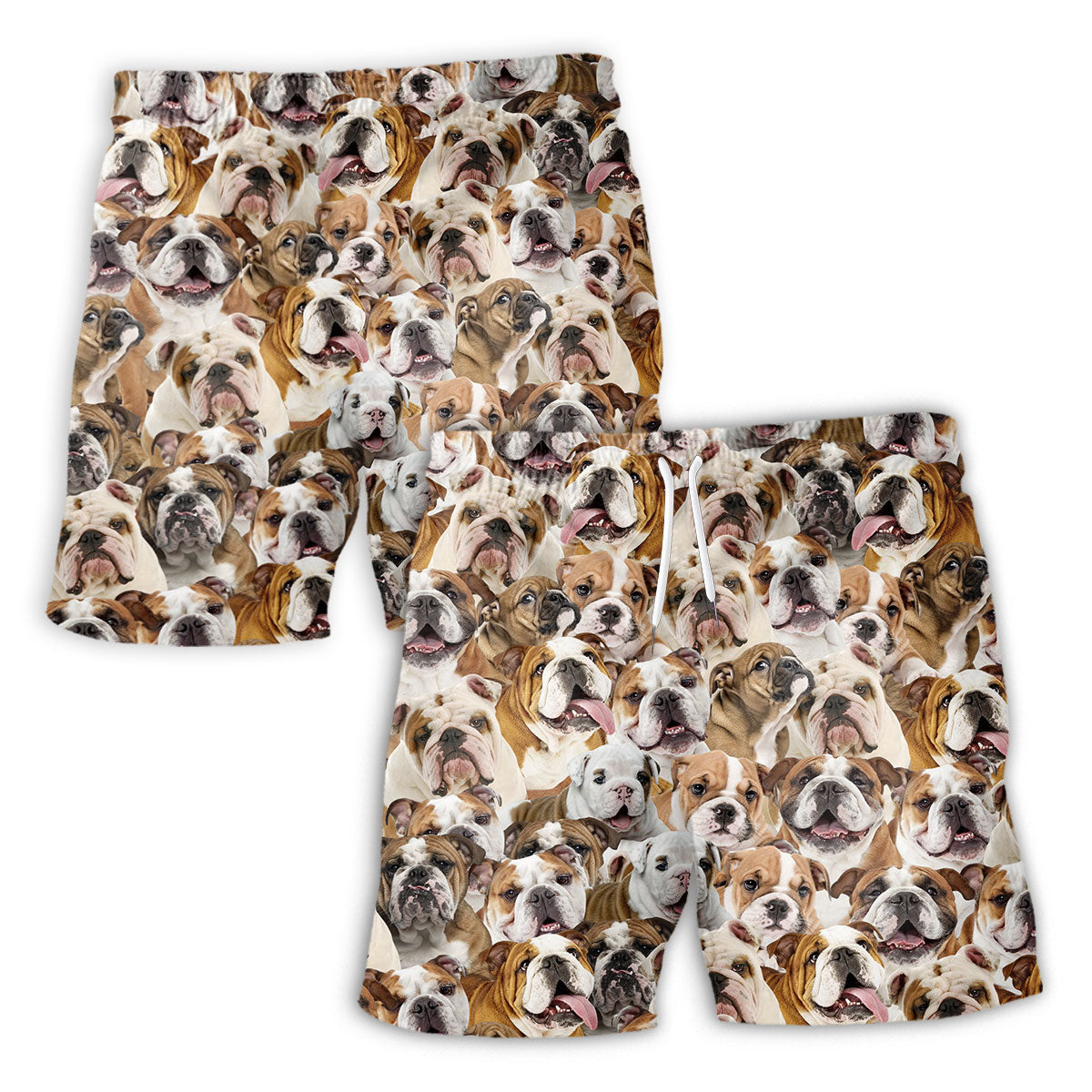 English Bulldog Full Face Hawaiian Shirt & Short