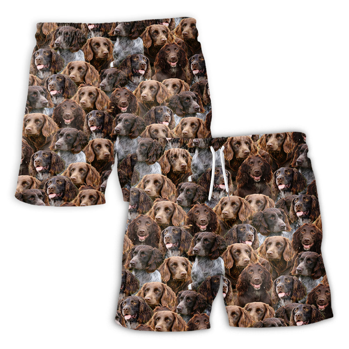 German Spaniel - Golden Retriever Full Face Hawaiian Shirt & Short