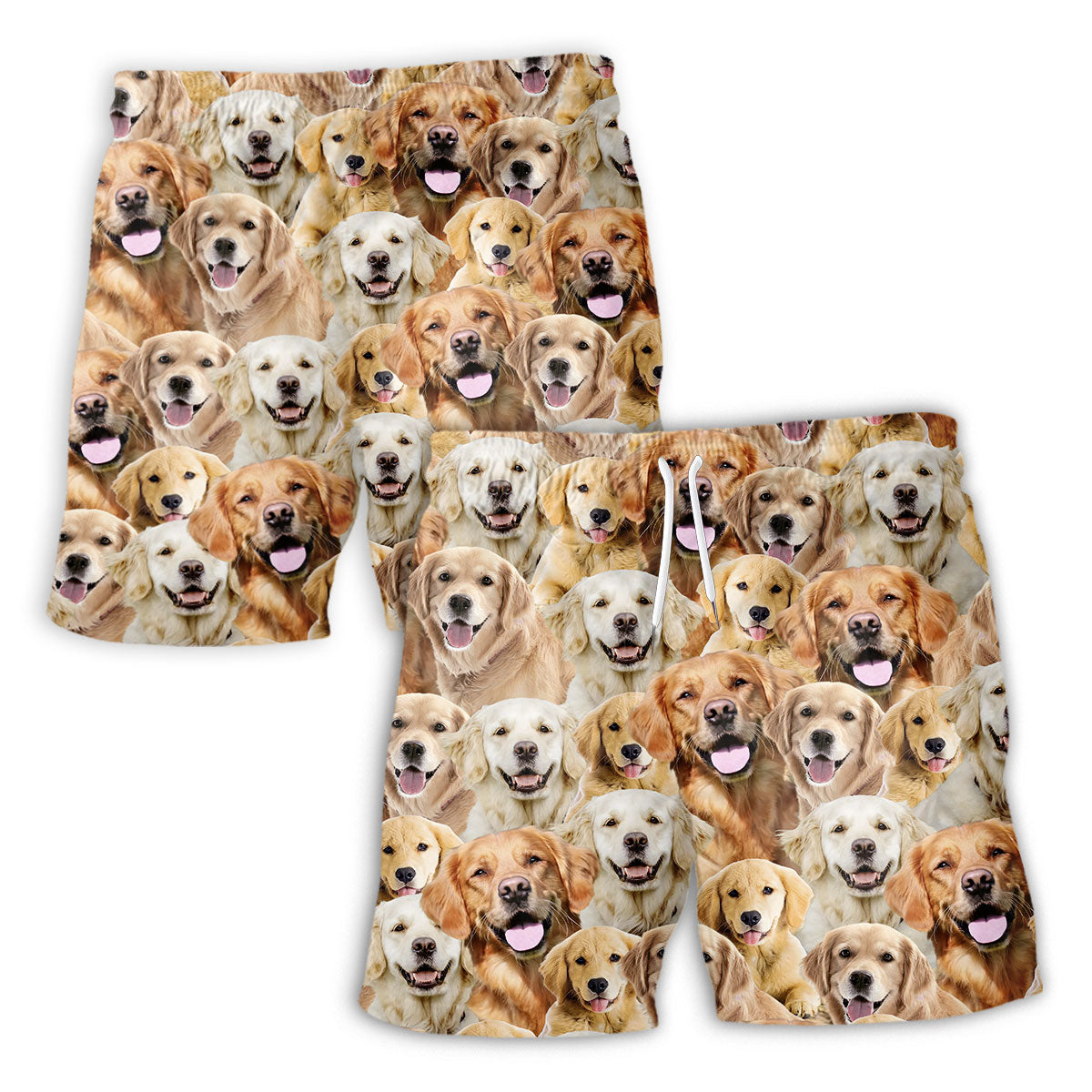 Golden Retriever Full Face Hawaiian Shirt & Short