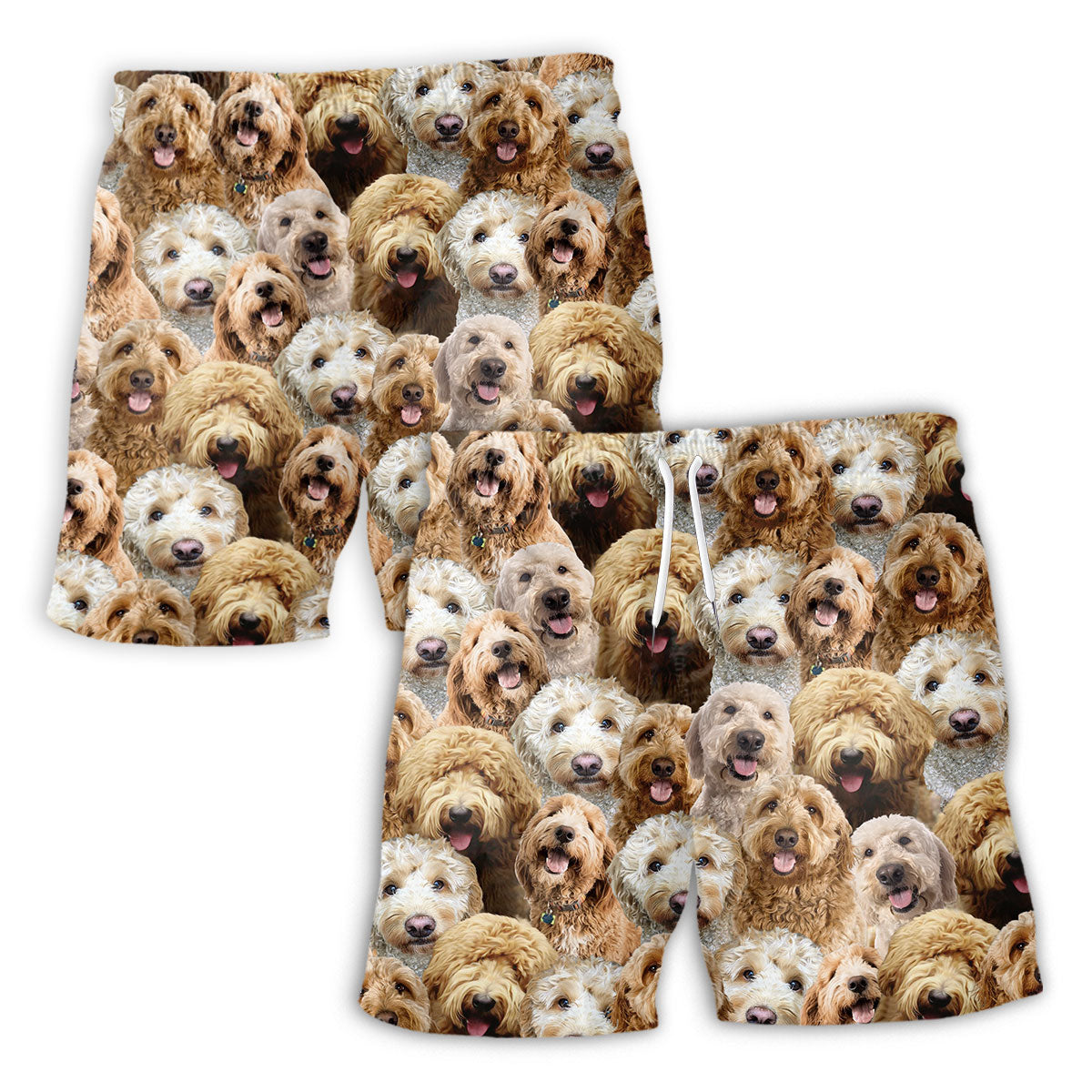 Goldendoodle Full Face Hawaiian Shirt & Short