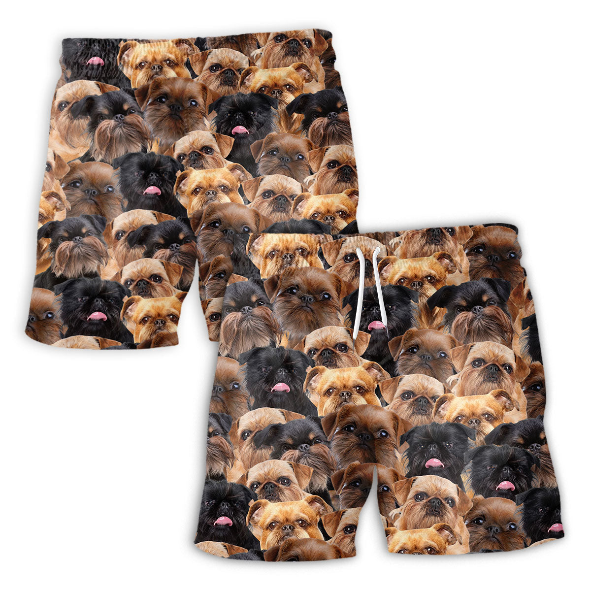 Griffon Bruxellois Full Full Face Hawaiian Shirt & Short