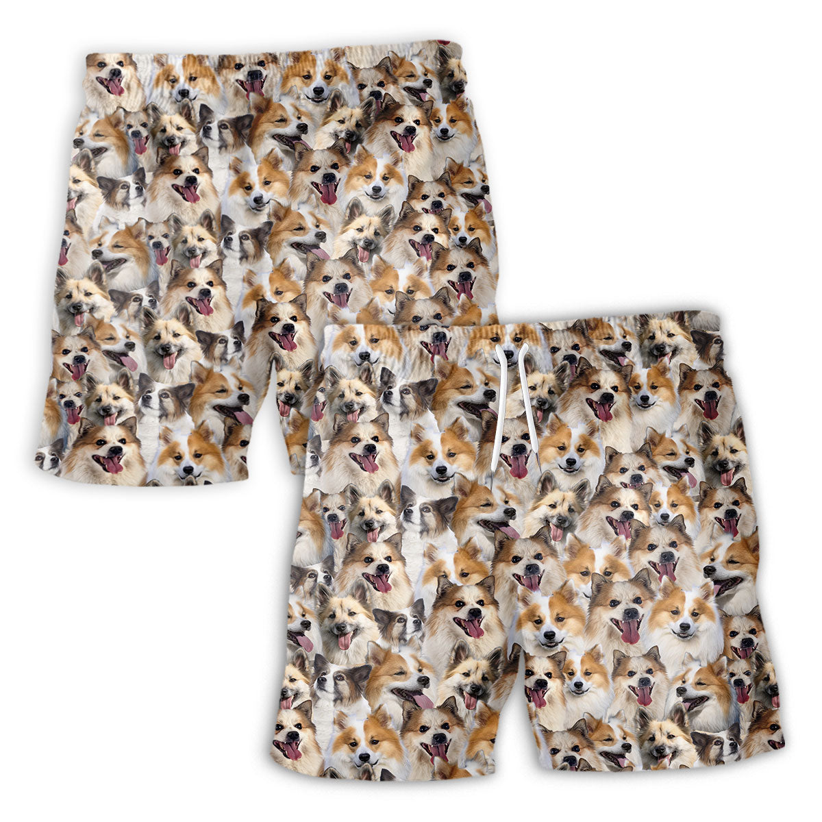 Icelandic Sheepdog Full Face Hawaiian Shirt & Short