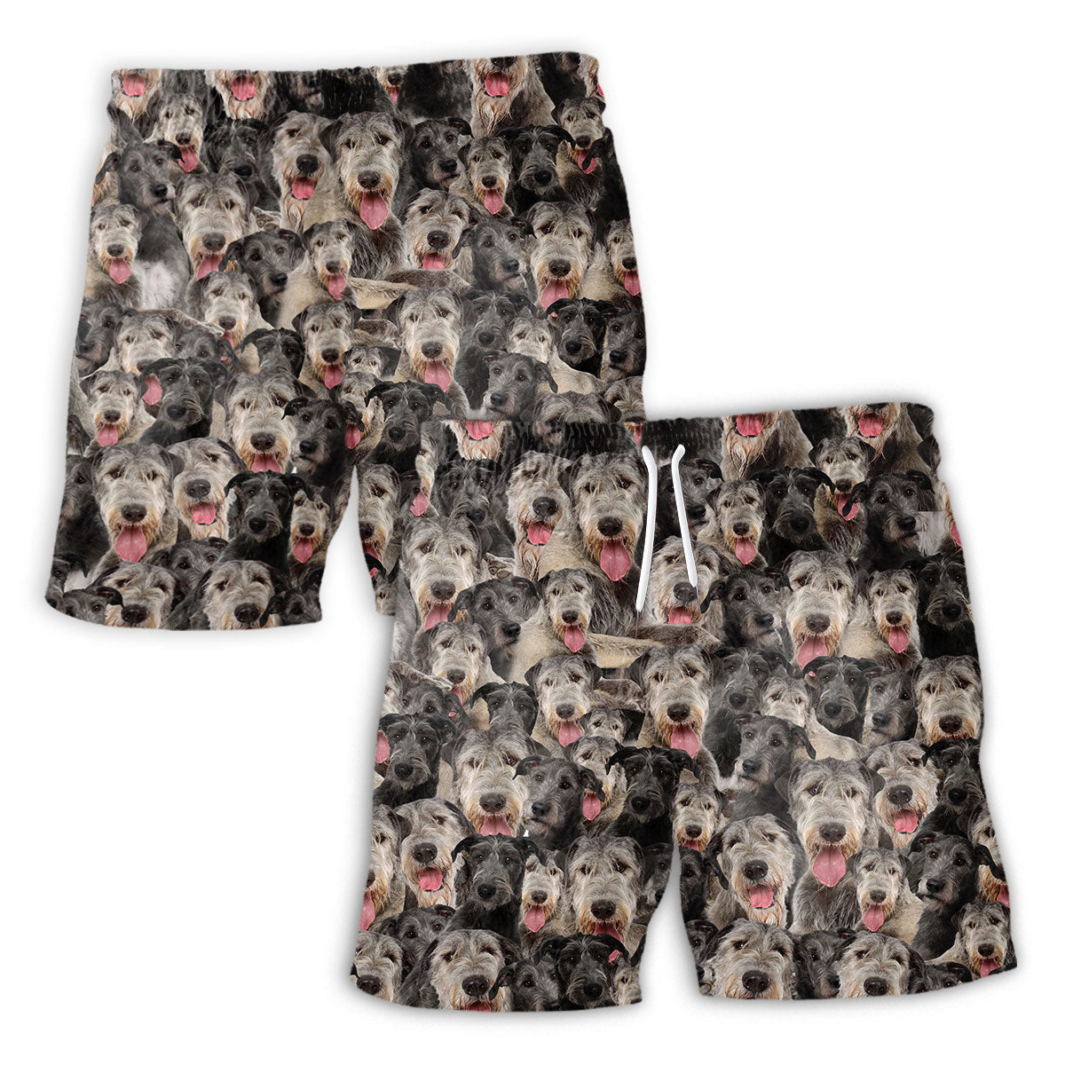 Irish Wolfhound Full Face Hawaiian Shirt & Short