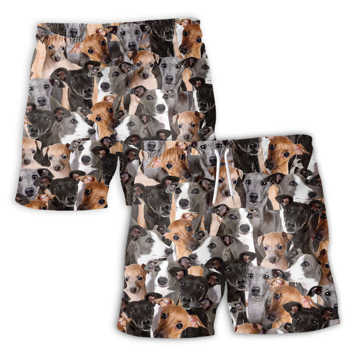Italian Greyhound Full Face Hawaiian Shirt & Short
