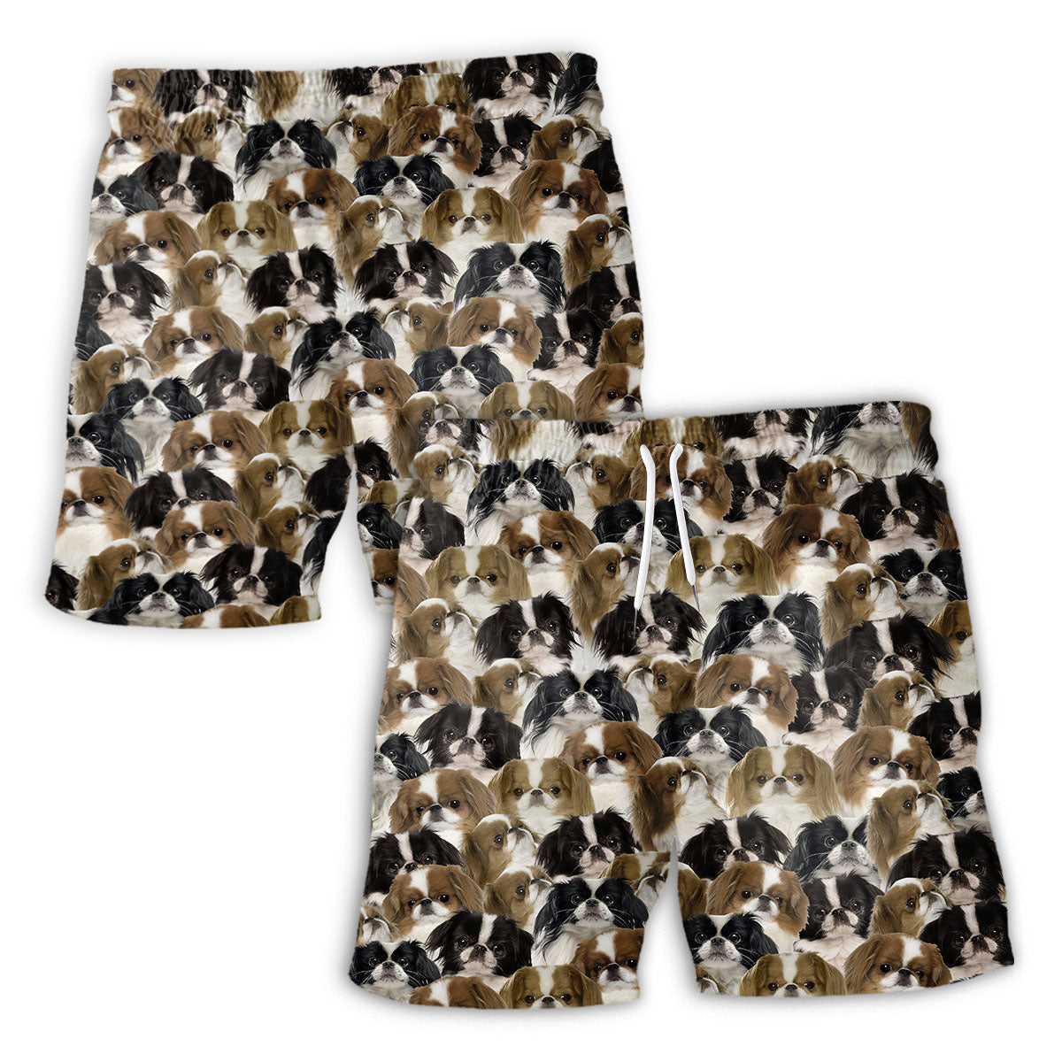 Japanese Chin Full Face Hawaiian Shirt & Short