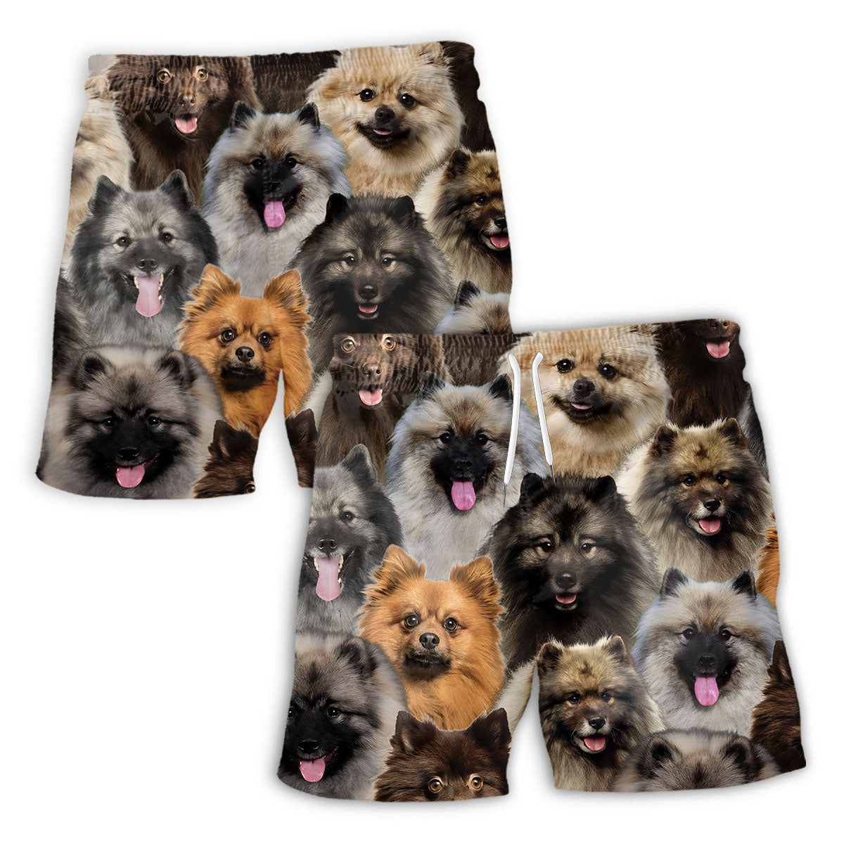 Keeshond 2 Full Face Hawaiian Shirt & Short