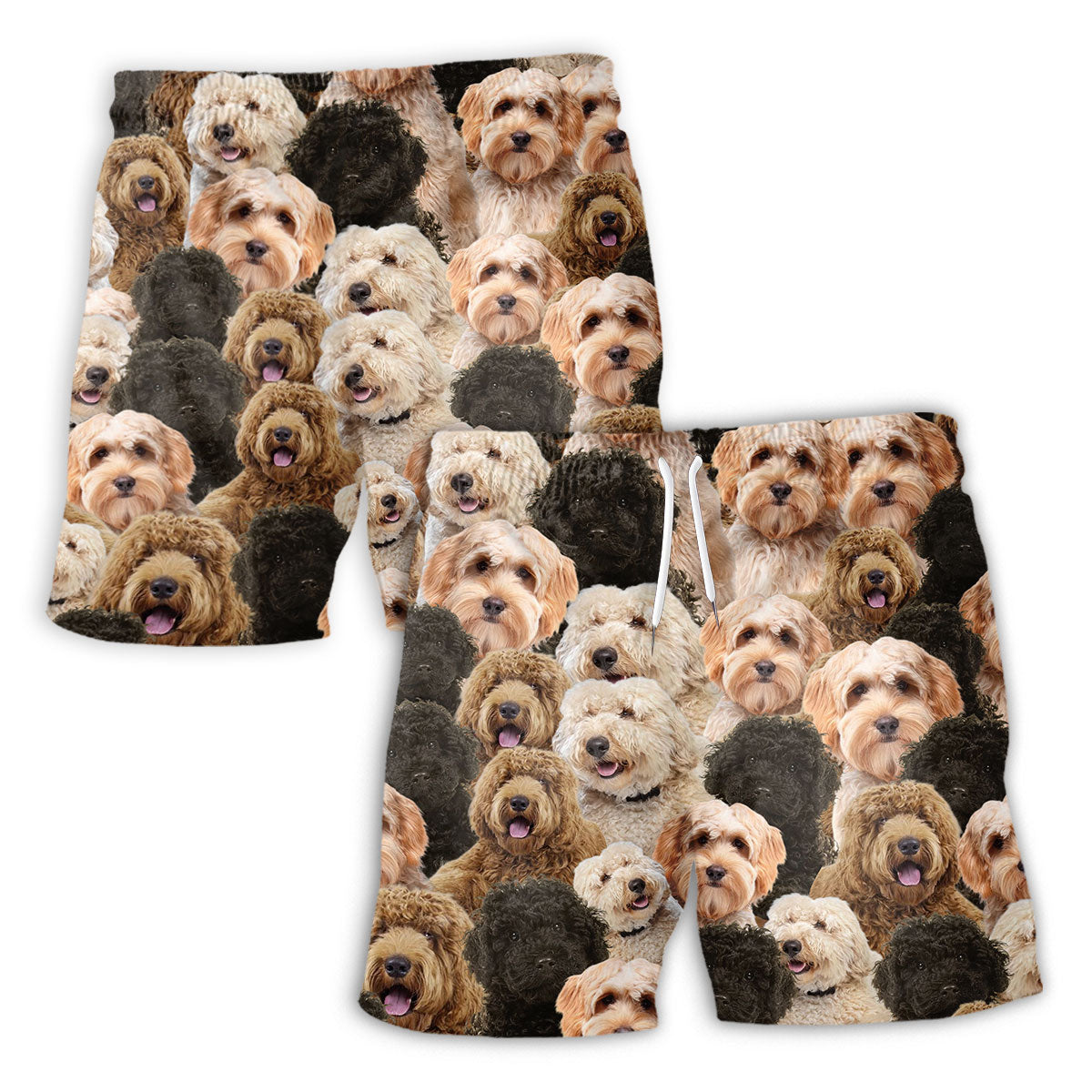 Labradoodle Full Face Hawaiian Shirt & Short