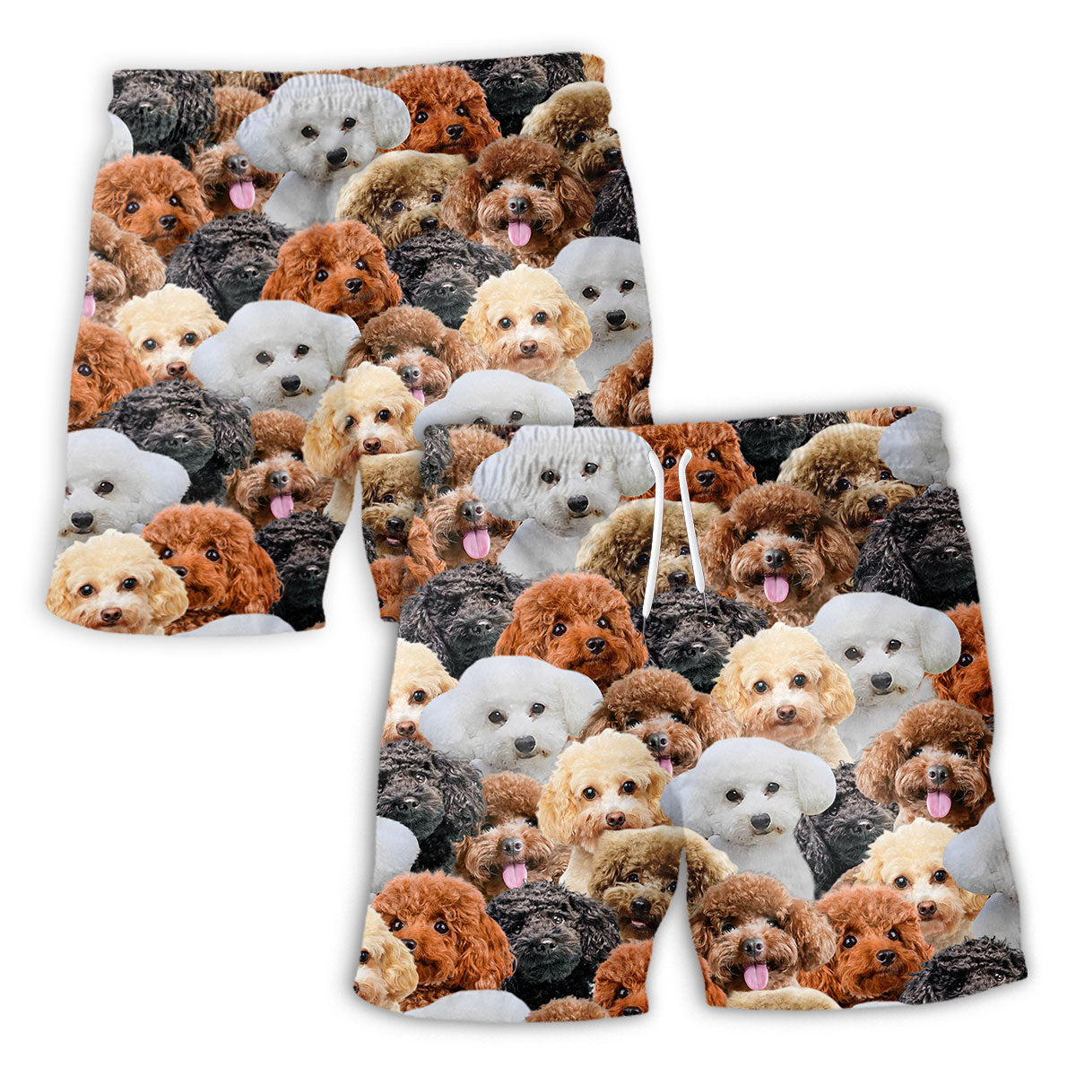Poodle Full Face Hawaiian Shirt & Short