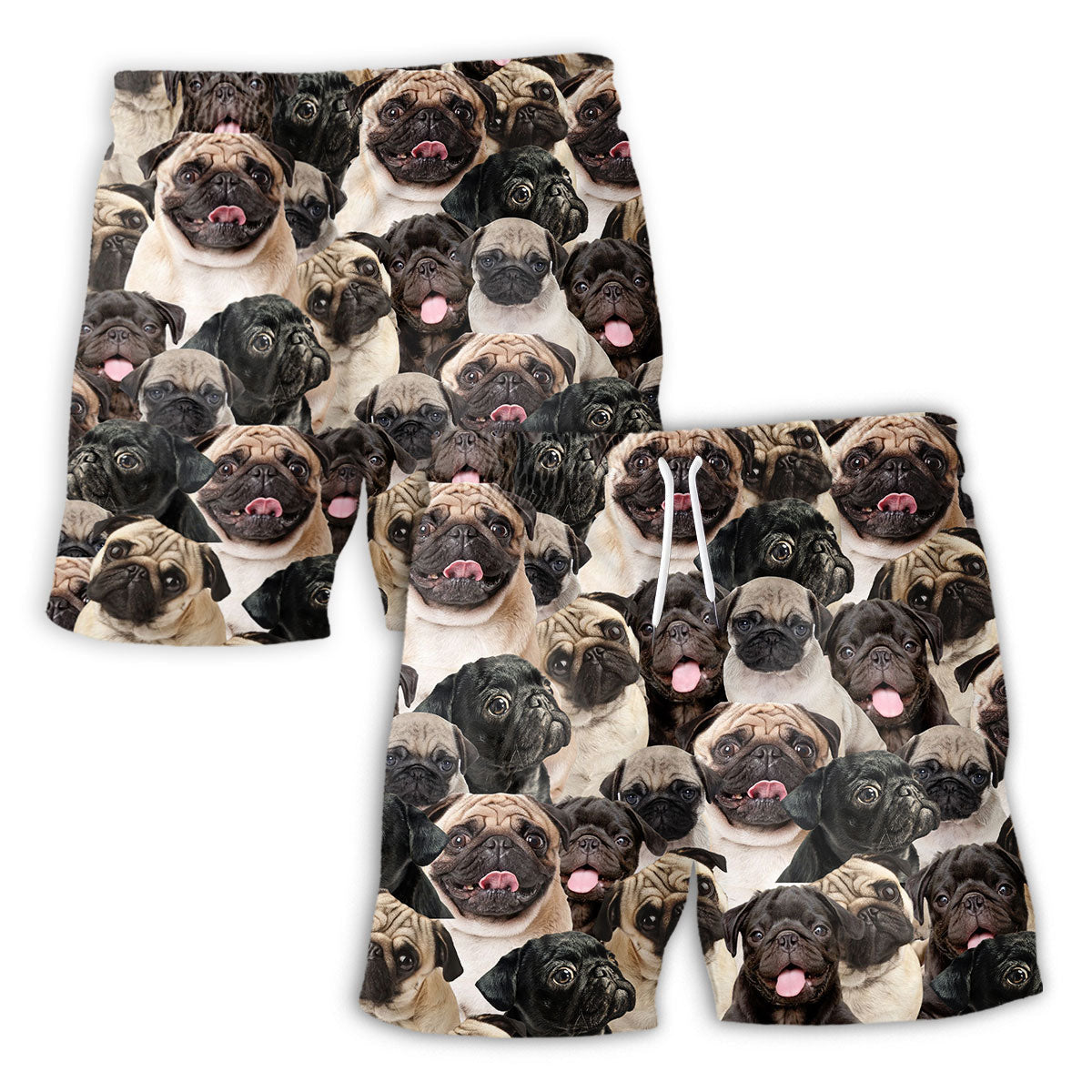 Pug Full Face Hawaiian Shirt & Short