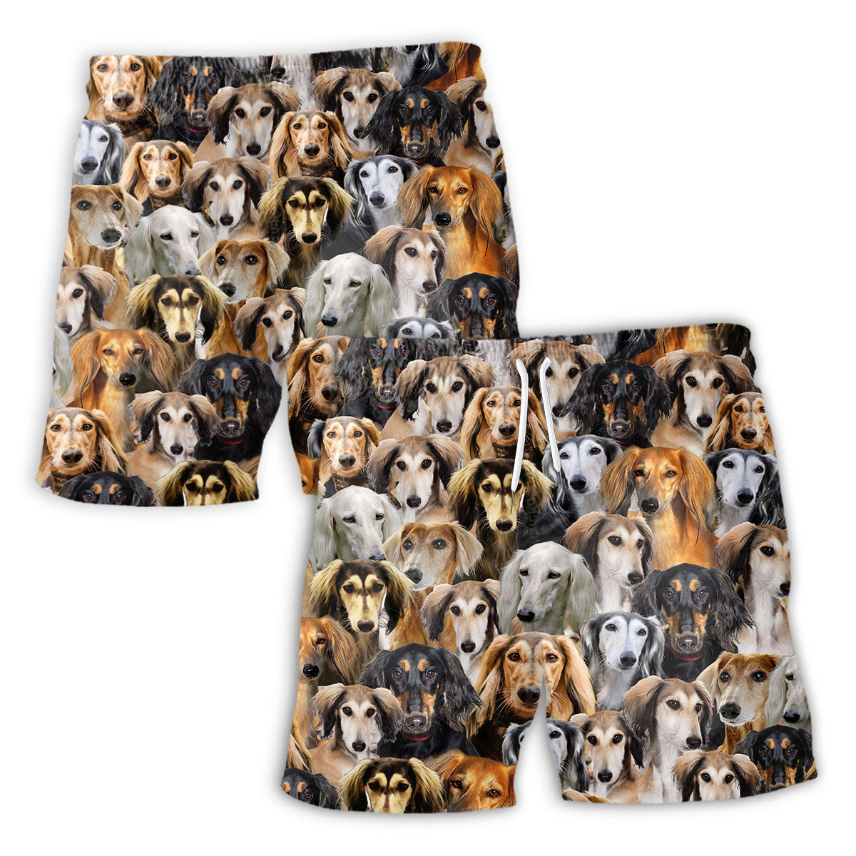 Saluki Full Face Hawaiian Shirt & Short