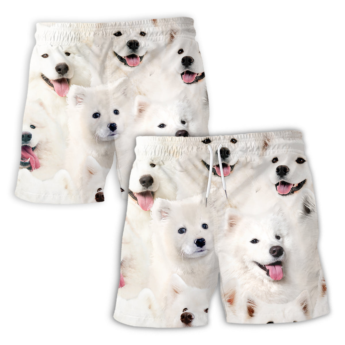 Samoyed Full Face Hawaiian Shirt & Short