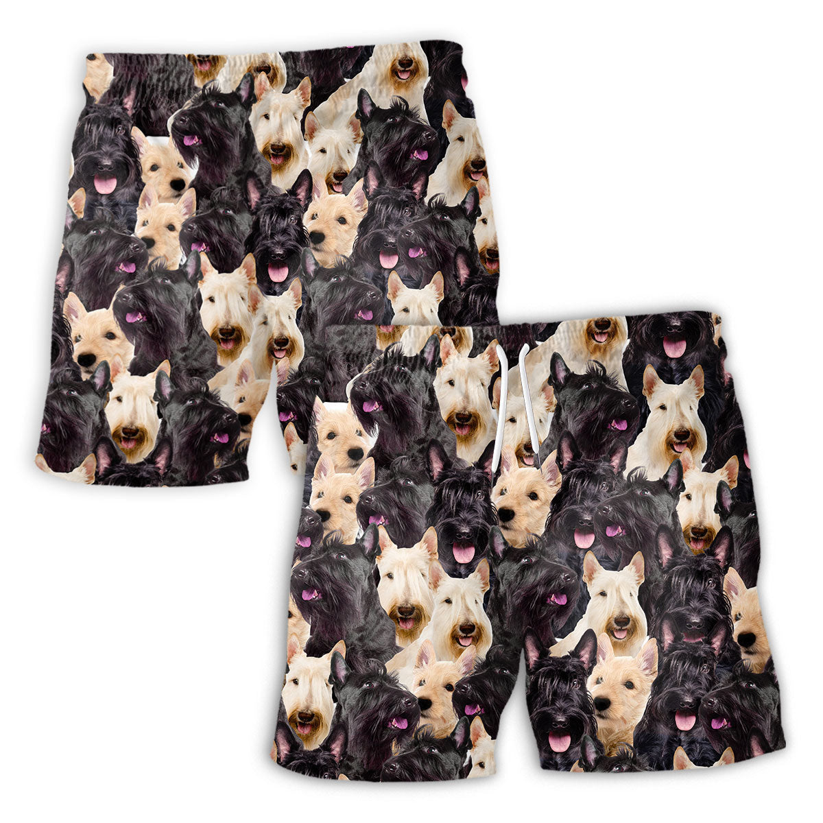 Scottish Terrier Full Face Hawaiian Shirt & Short