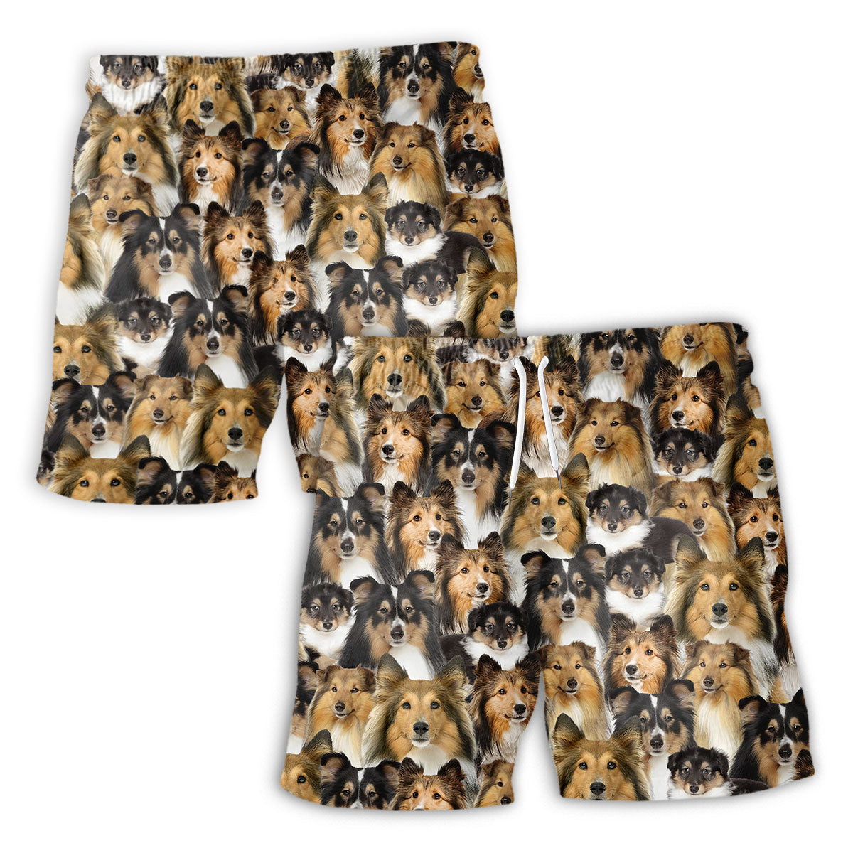 Shetland Sheepdog Full Face Hawaiian Shirt & Short