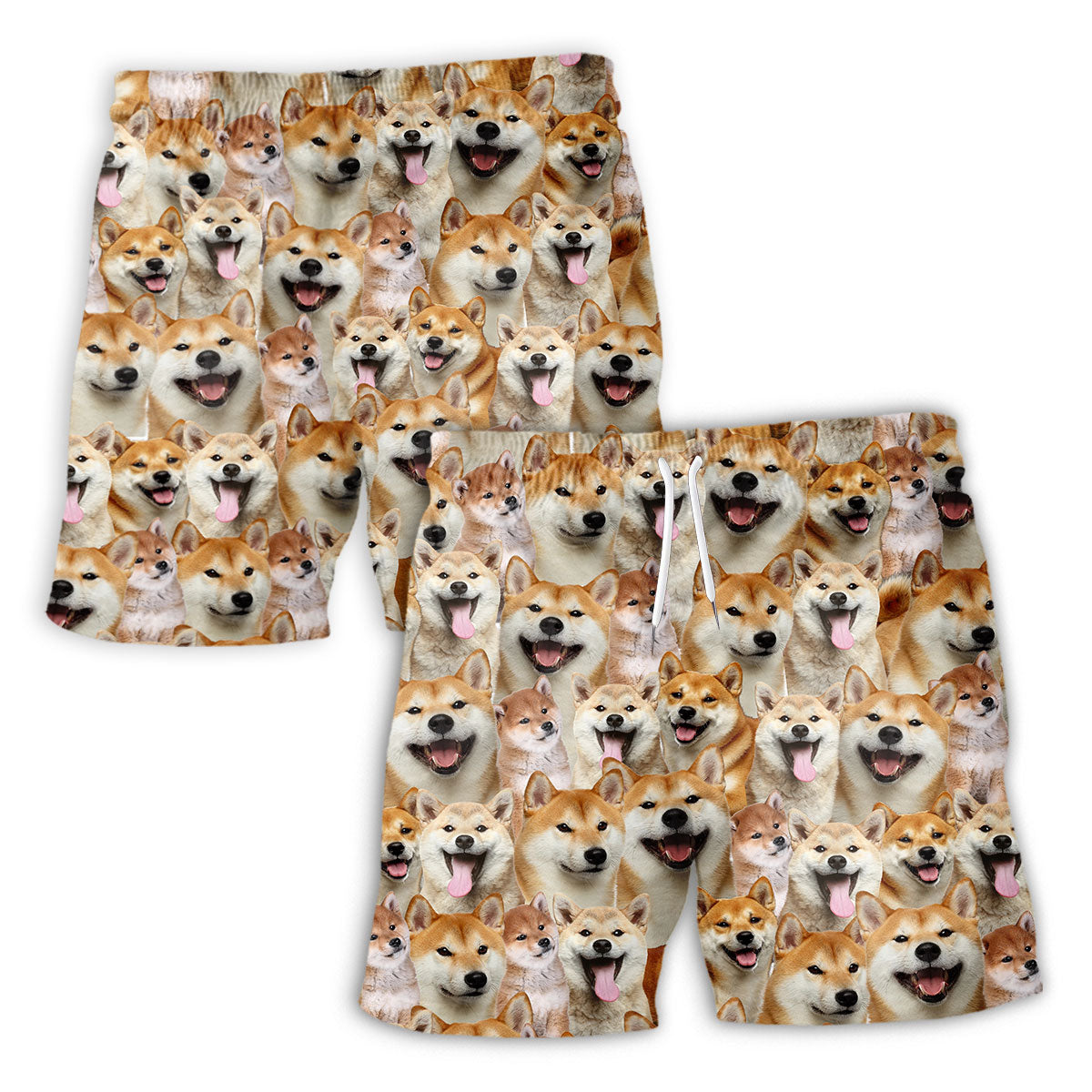 Shiba Inu Full Face Hawaiian Shirt & Short