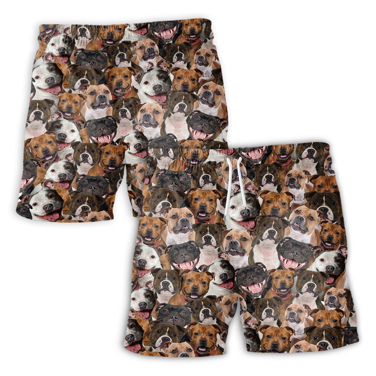 Staffordshire Bull Full Face Hawaiian Shirt & Short