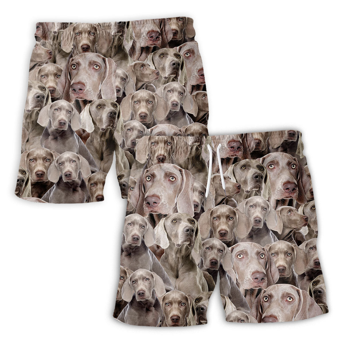 Weimaraner Full Face Hawaiian Shirt & Short