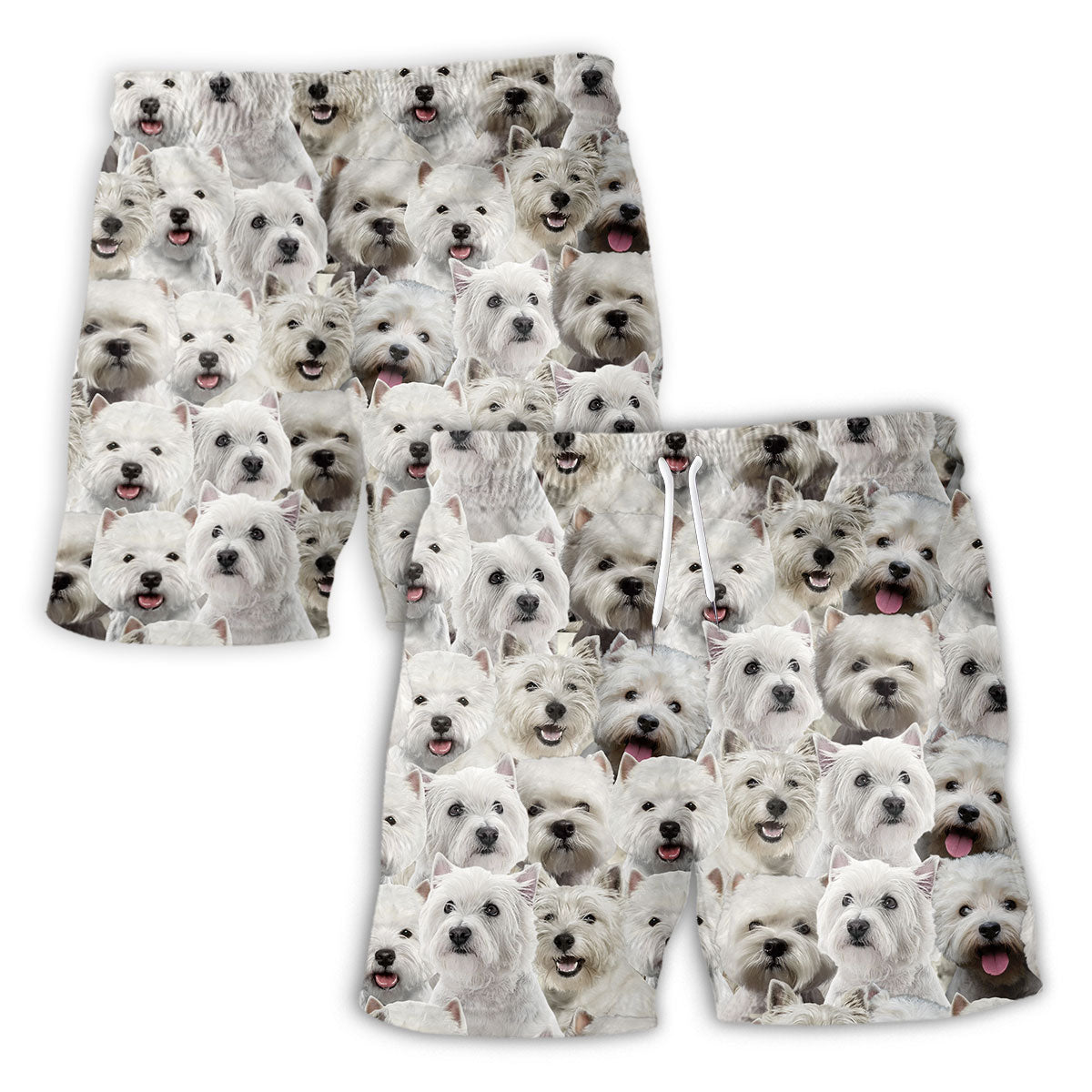 West Highland White Terrier Full Face Hawaiian Shirt & Short
